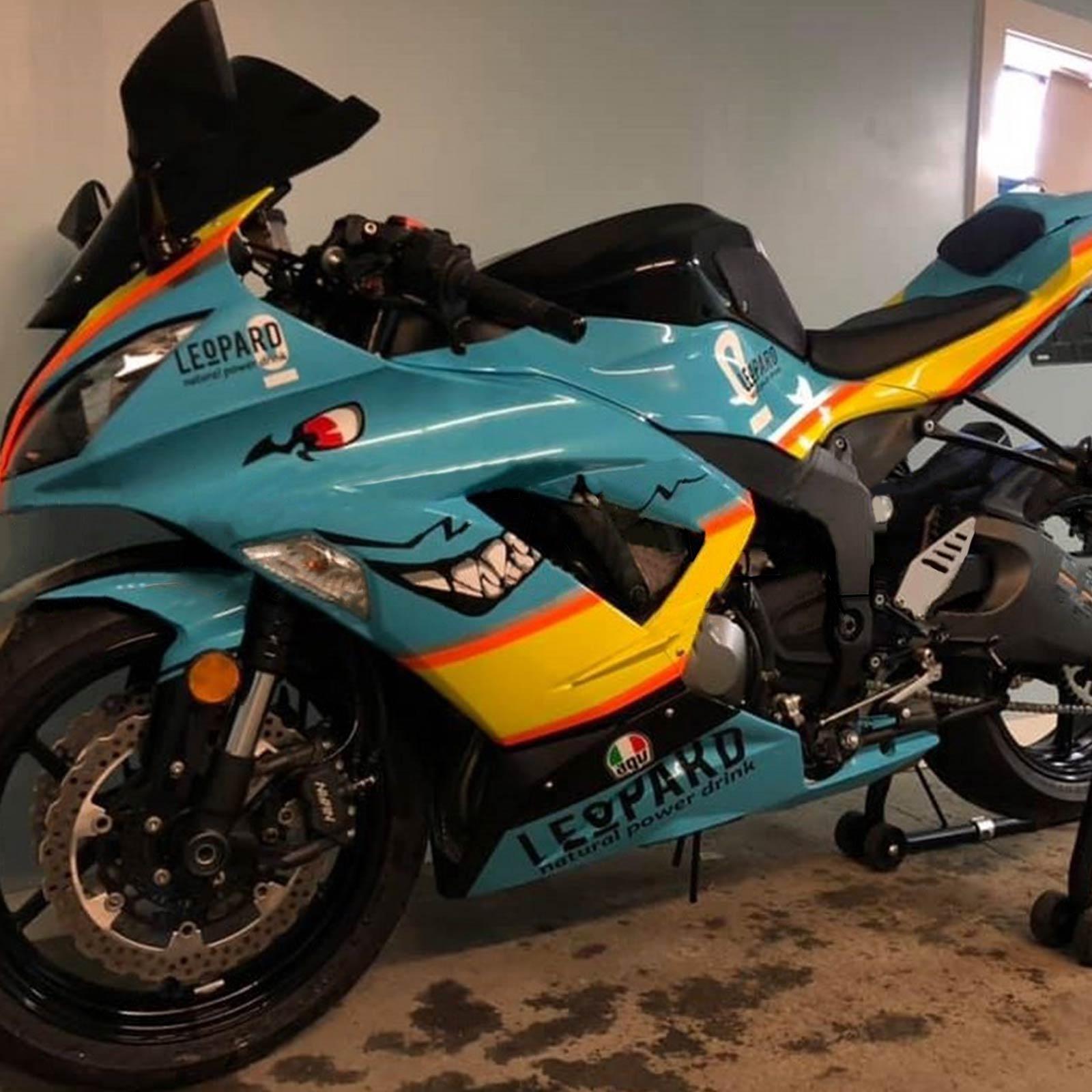 2013-2018 Kawasaki ZX6R 636 Kit de carenagem de injeção de AMOTOTT PLÁSTICO ABS #105