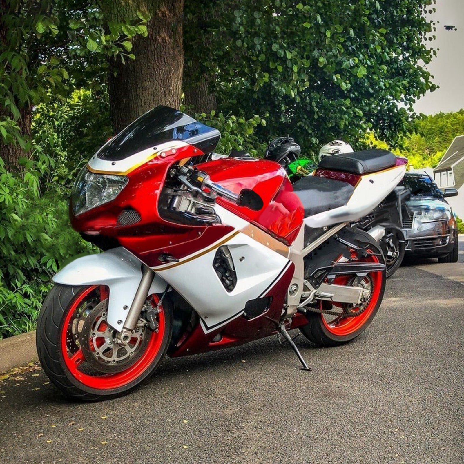 2001-2003 Suzuki GSXR600 K1 Vstrekovacia kapotáž súprava karoséria Plast ABS #110 Amotopart