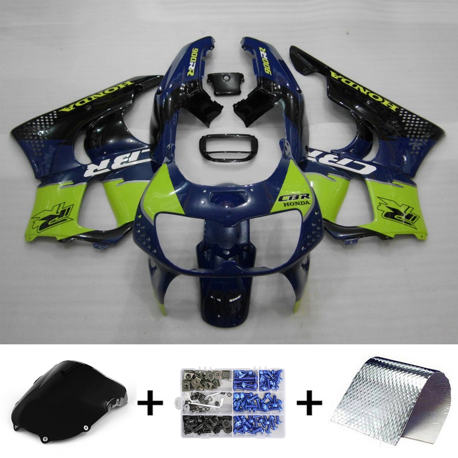 1994-1995 Honda CBR900RR 893 Kit de carénage injection amotopart Bodywork Plastic Abs # 108
