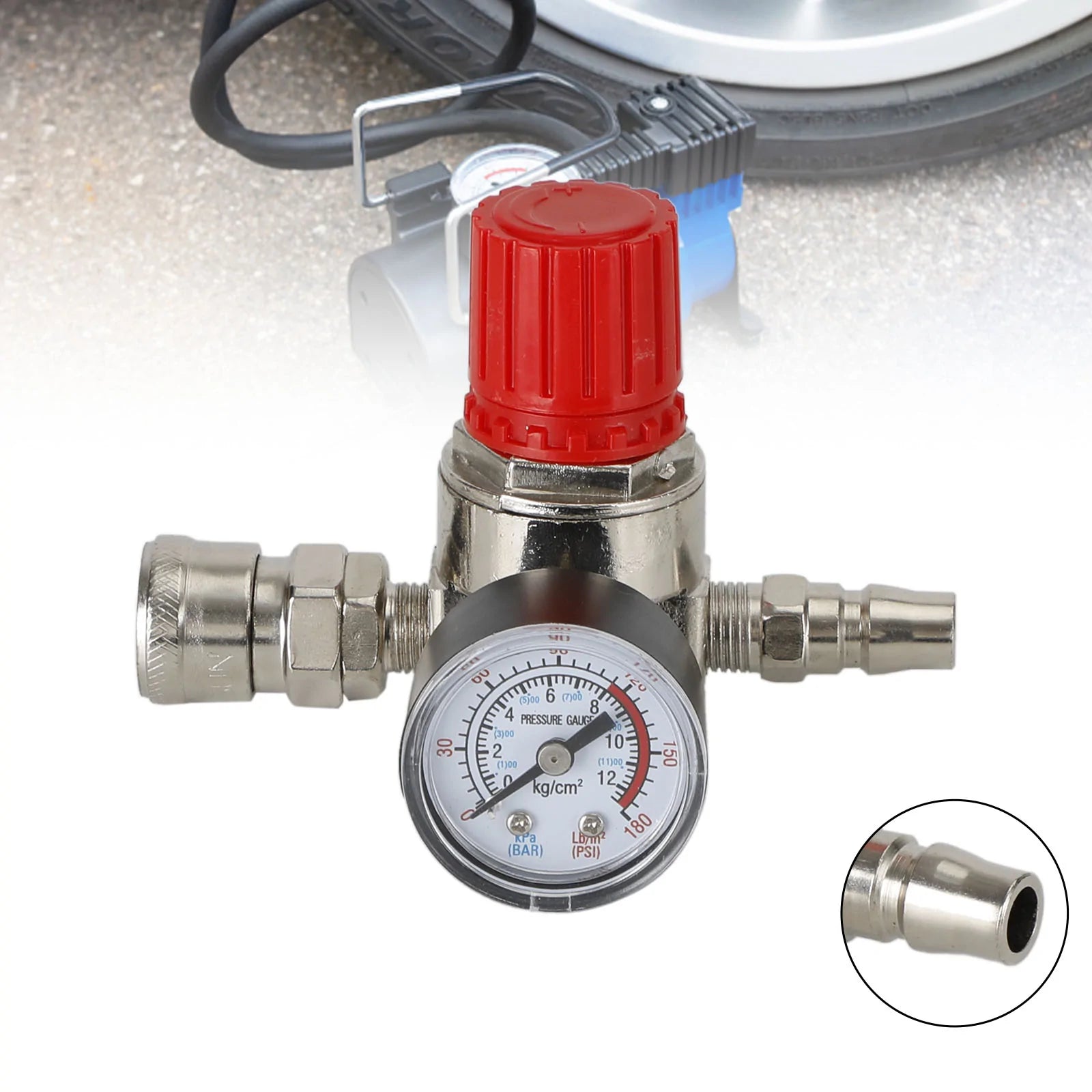 Compressor de ar 1/4" Válvula de controle do interruptor do manômetro do regulador 175 psi