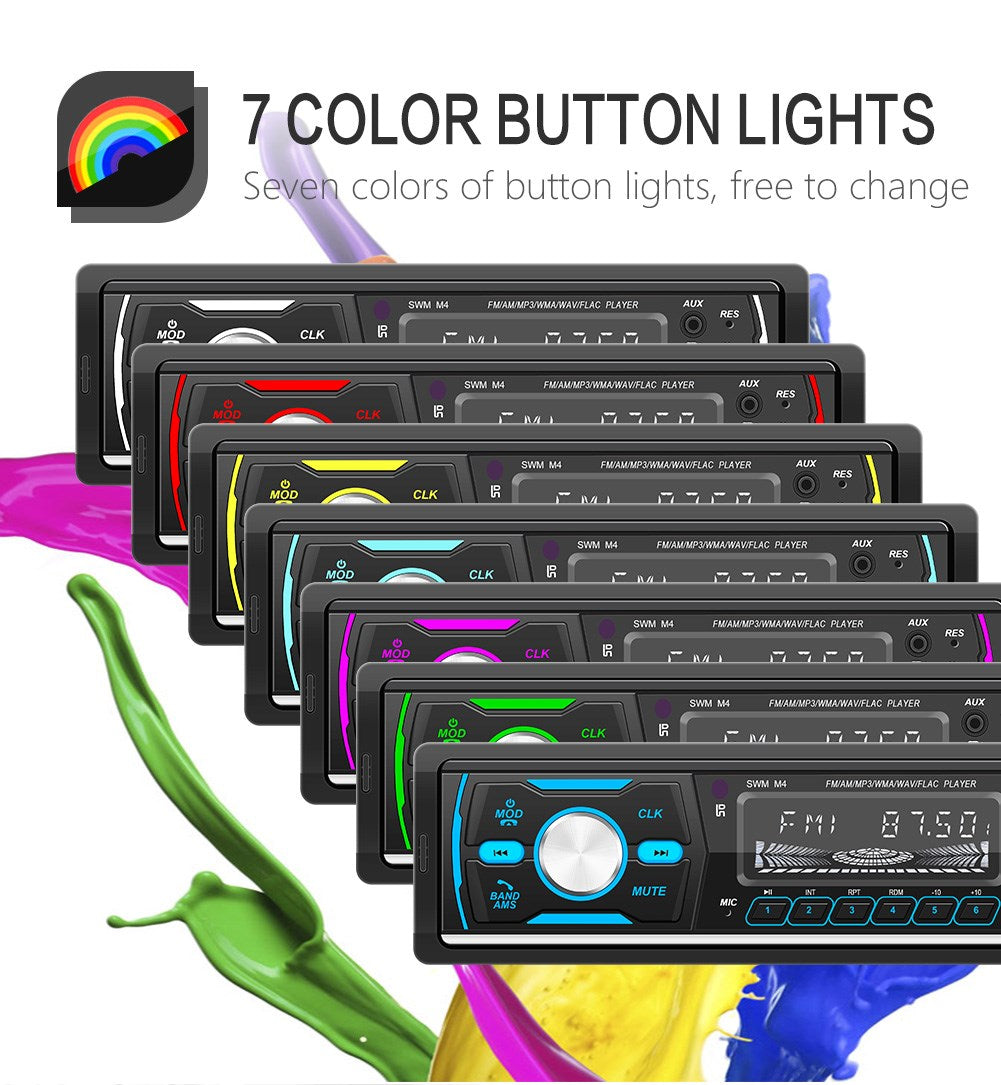 Rádio de carro estéreo 1din bluetooth fm player de música dab/mp3/usb/aux in-dash