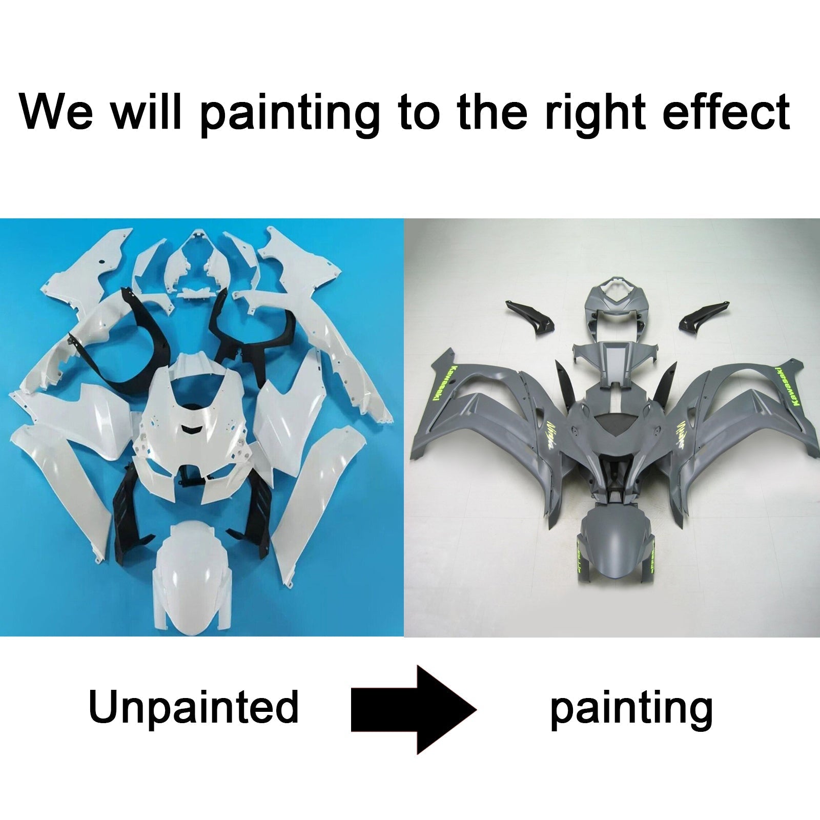 2021-2024 Kawasaki ZX-10R ZX10R Amotopart Injeksjon Fairing Kit Bodywork ABS #101