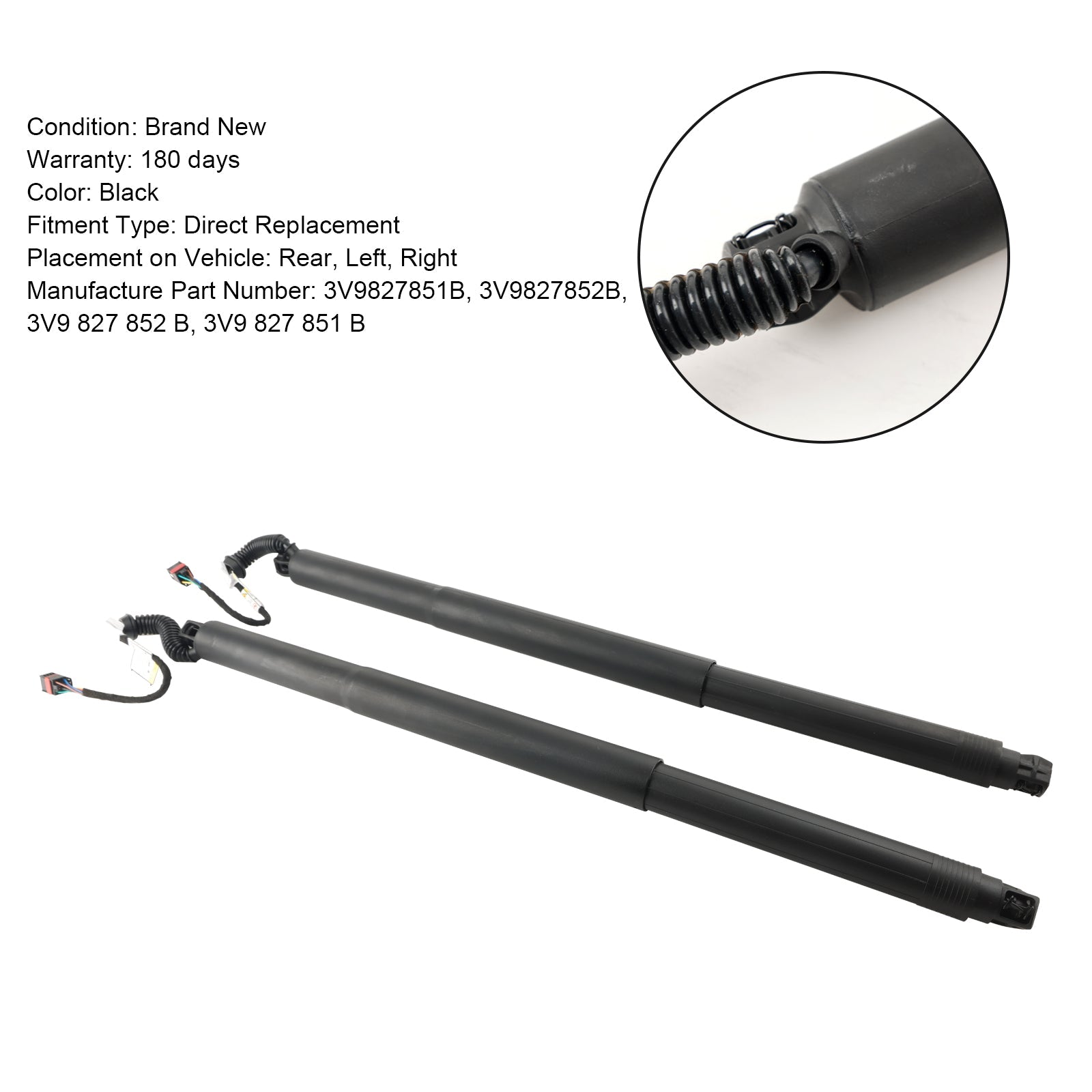 2015-2020 Skoda Superb MKIII 3V5 2 pièces vérins à gaz de hayon électrique 3V9827851B 3V9827852B