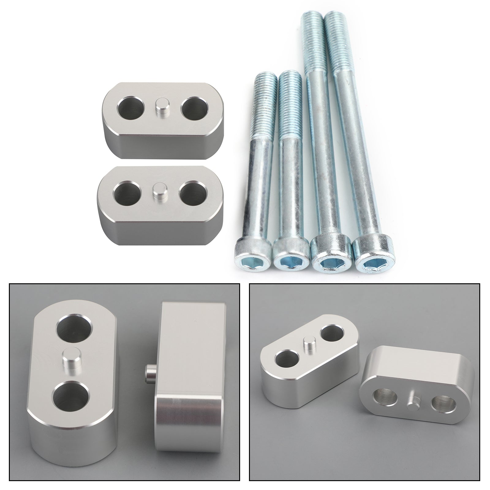 2011-2020 Triumph Tiger 800 XC/XCA/XCX/XR/XRT/XRX Silver styrestang Risers 20mm Rise Generic