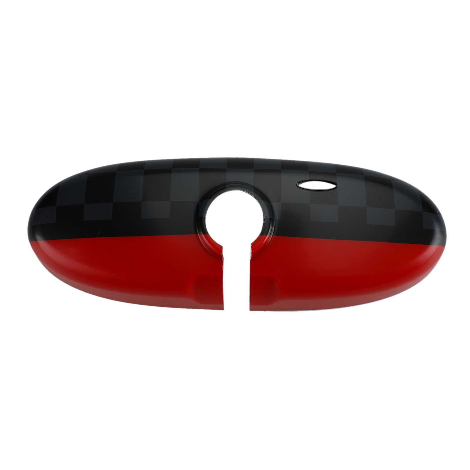 Zwart/Grijs Geruit Rood Achteruitkijkspiegel Cover Voor BMW MINI Cooper R55 R56 R57