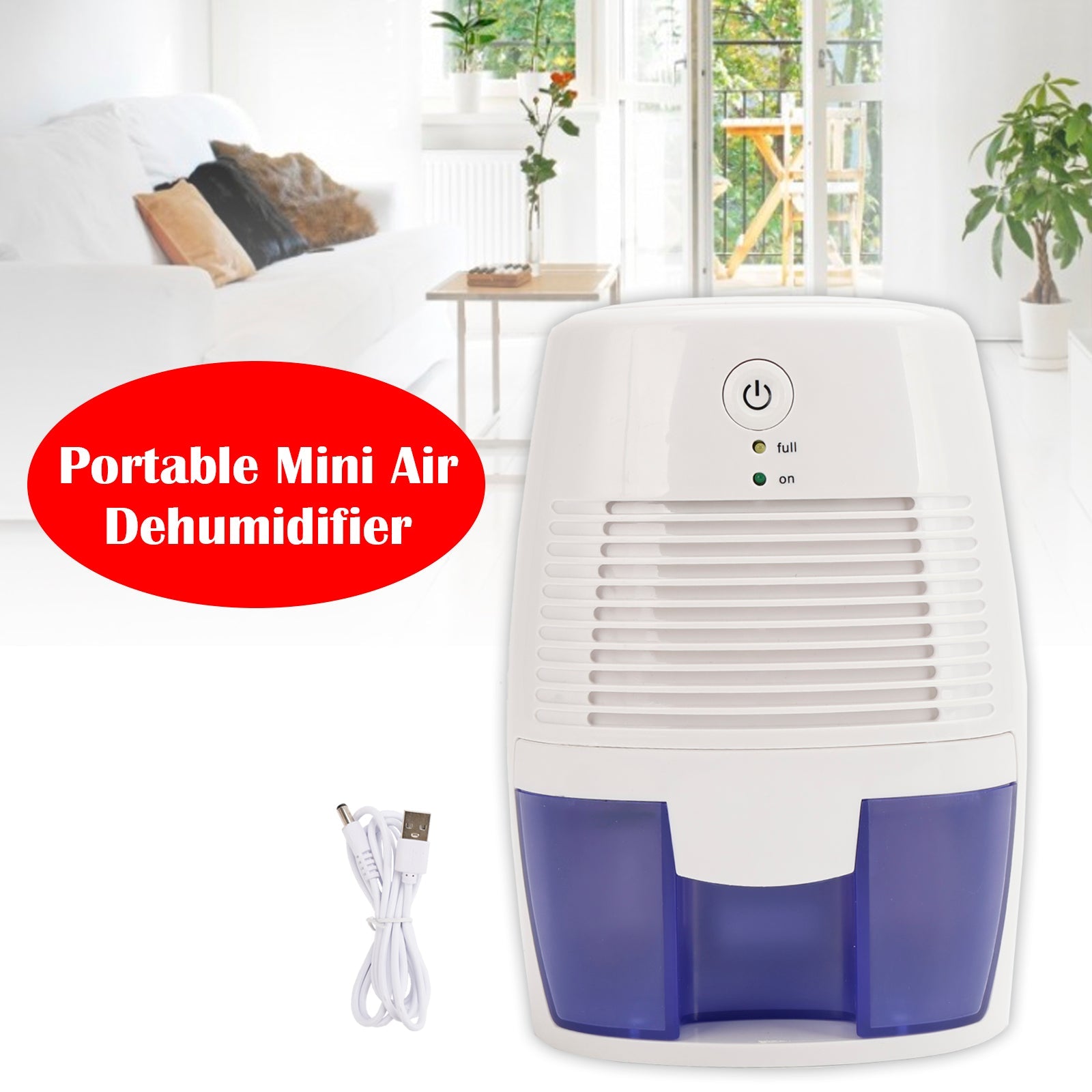 Mini déshumidificateur d'air portatif de 500ML pour l'humidité/moisissure/humidité dans la maison Ultra silencieux