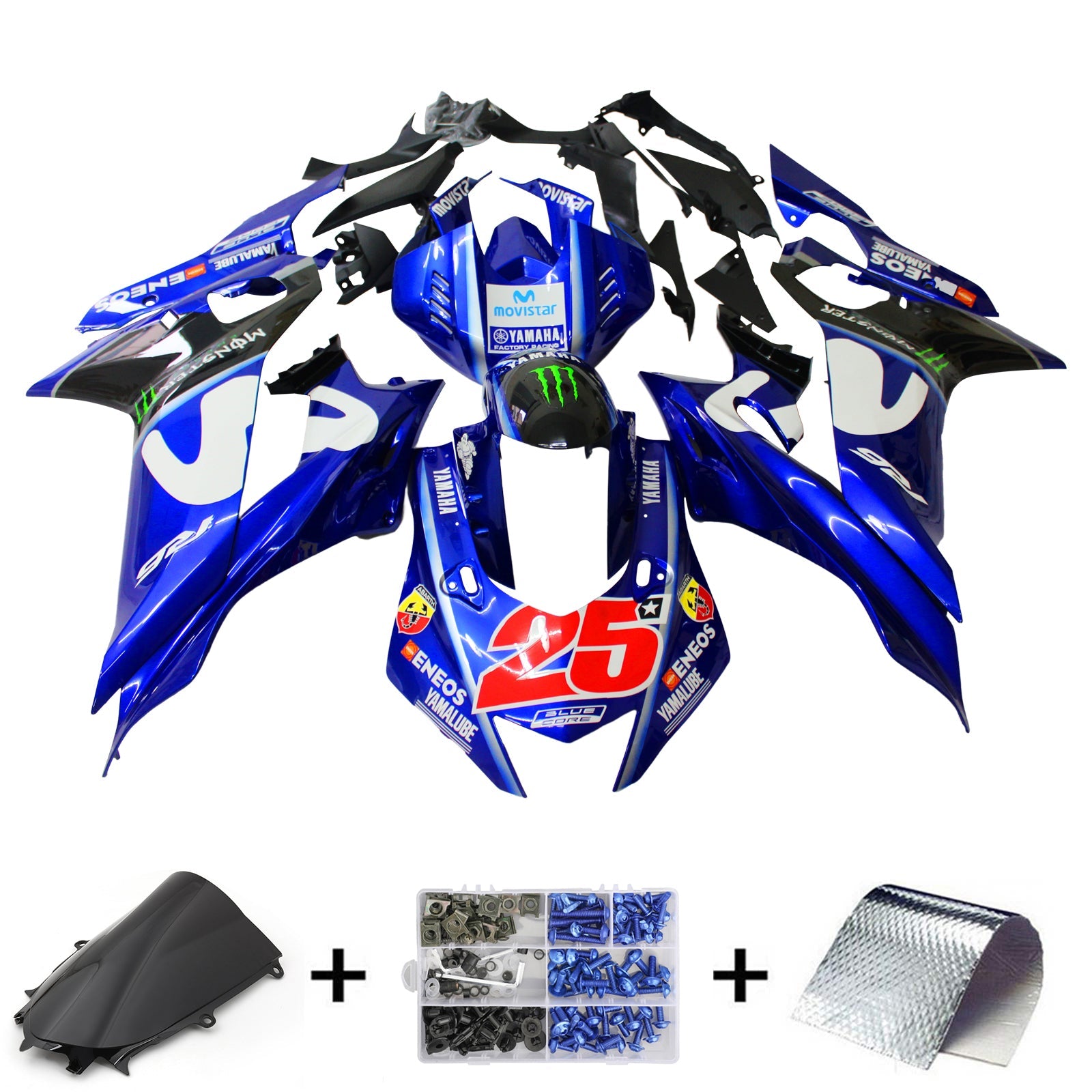 Kit de carénage Yamaha YZF-R6 2017-2022, carrosserie en plastique ABS