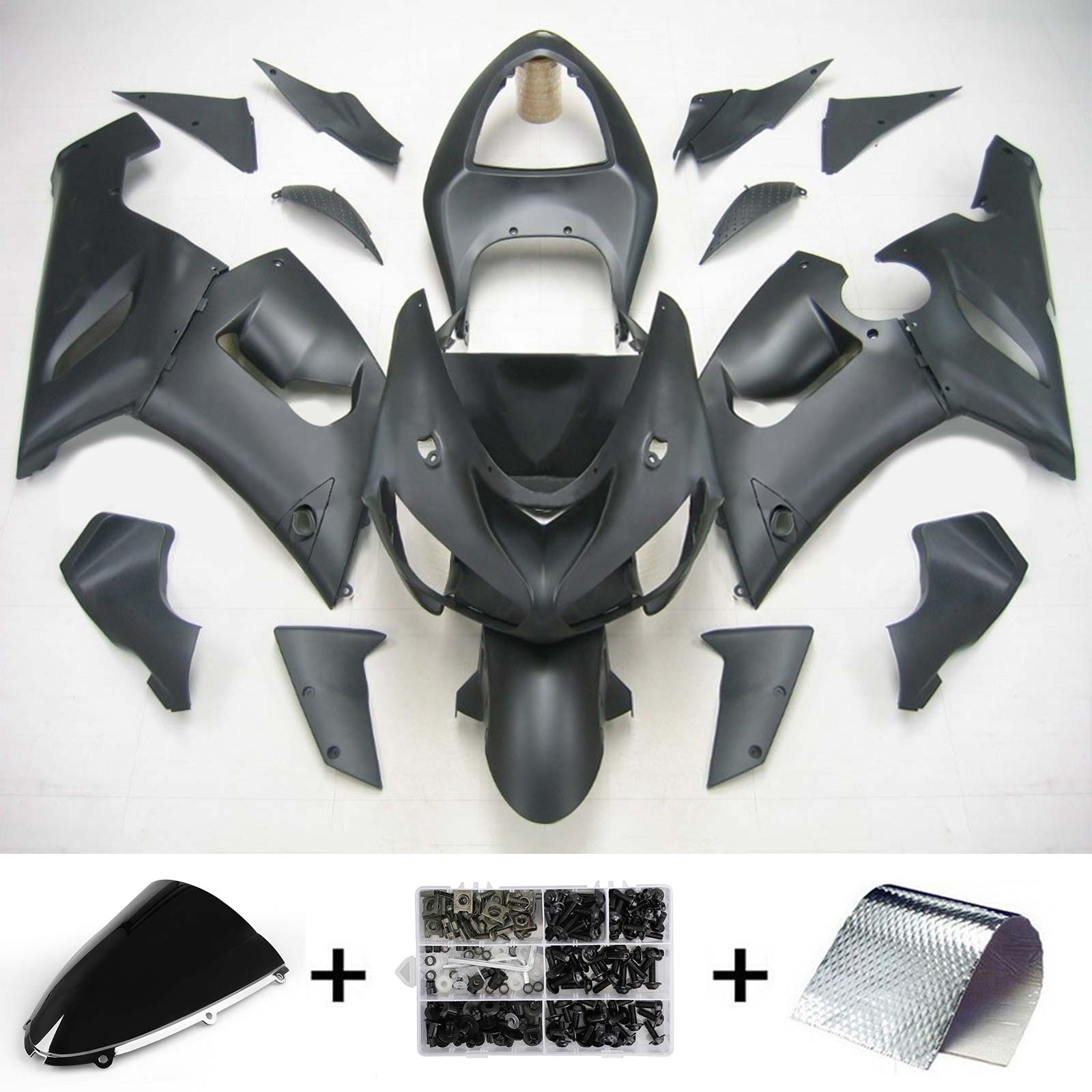 2005-2006 KAWASAKI ZX6R 636 AMOTOPART INJEKTION FAIRING KIT BOODYWORK ABS #120