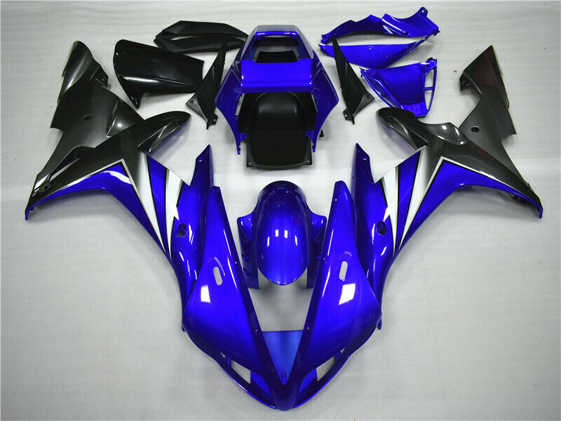 ABS Injection Plastic Kit Fairing Fit Yamaha YZF R1 2002-2003 Glans BlÄ generisk