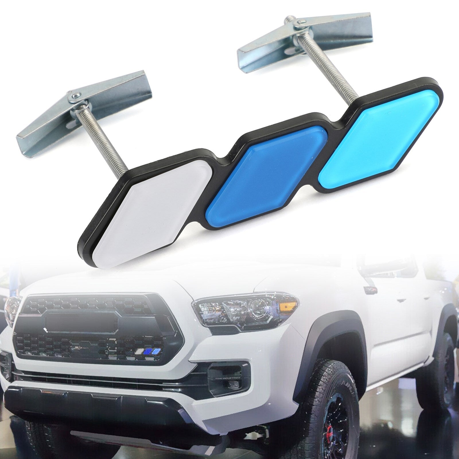 Tri-Color 3 Grille Badge Emblem för Toyota Tacoma 4Runner Tundra Rav4 Highlander Generic