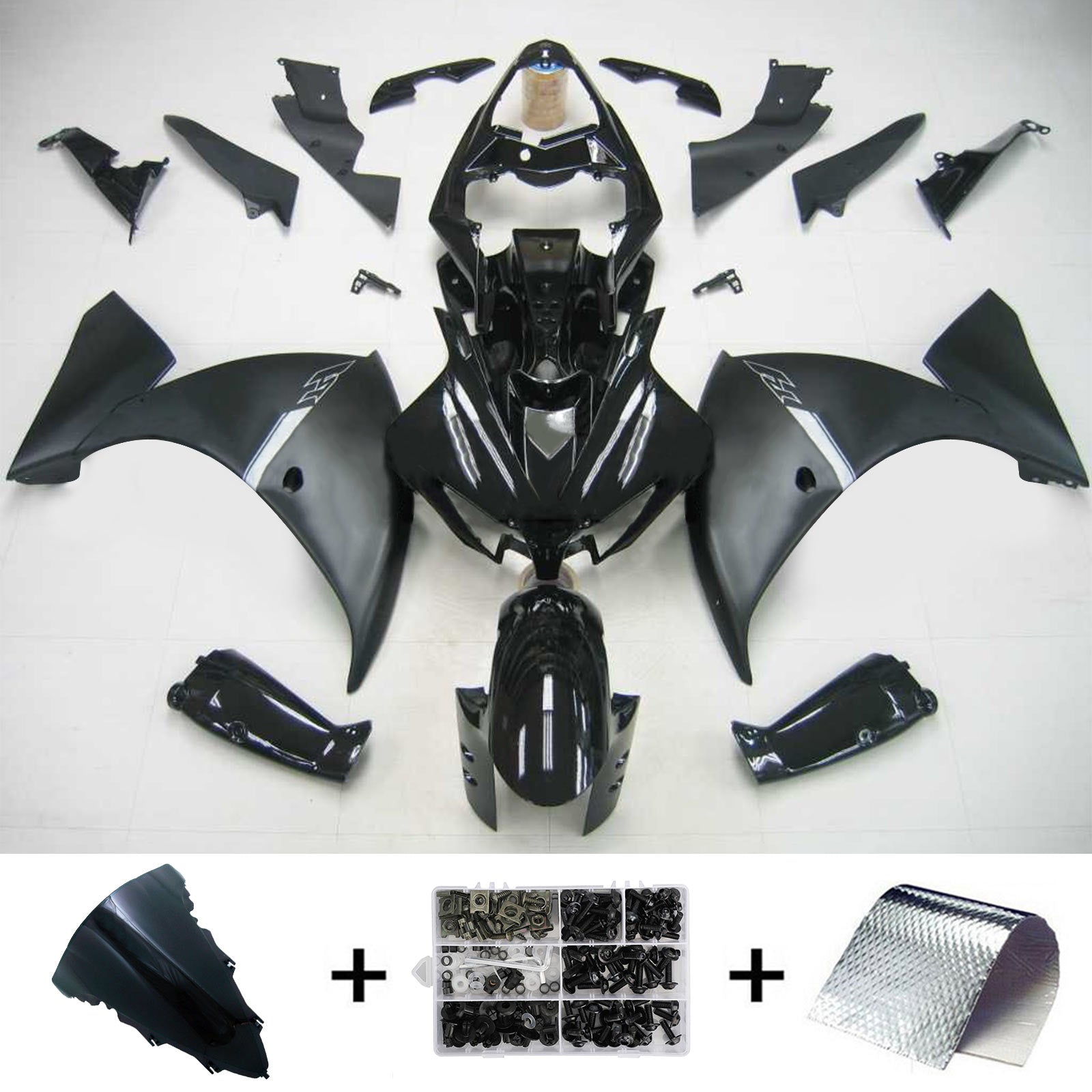2012-2014 Yamaha YZF 1000 R1 Amotopart Injeksjon Fairing Kit Bodywork Plast Abs #114