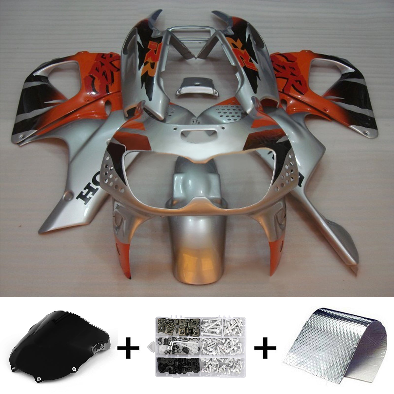 1996-1997 Honda CBR900RR 893 Kit de carénage d'injection Amotopart carrosserie plastique ABS #107