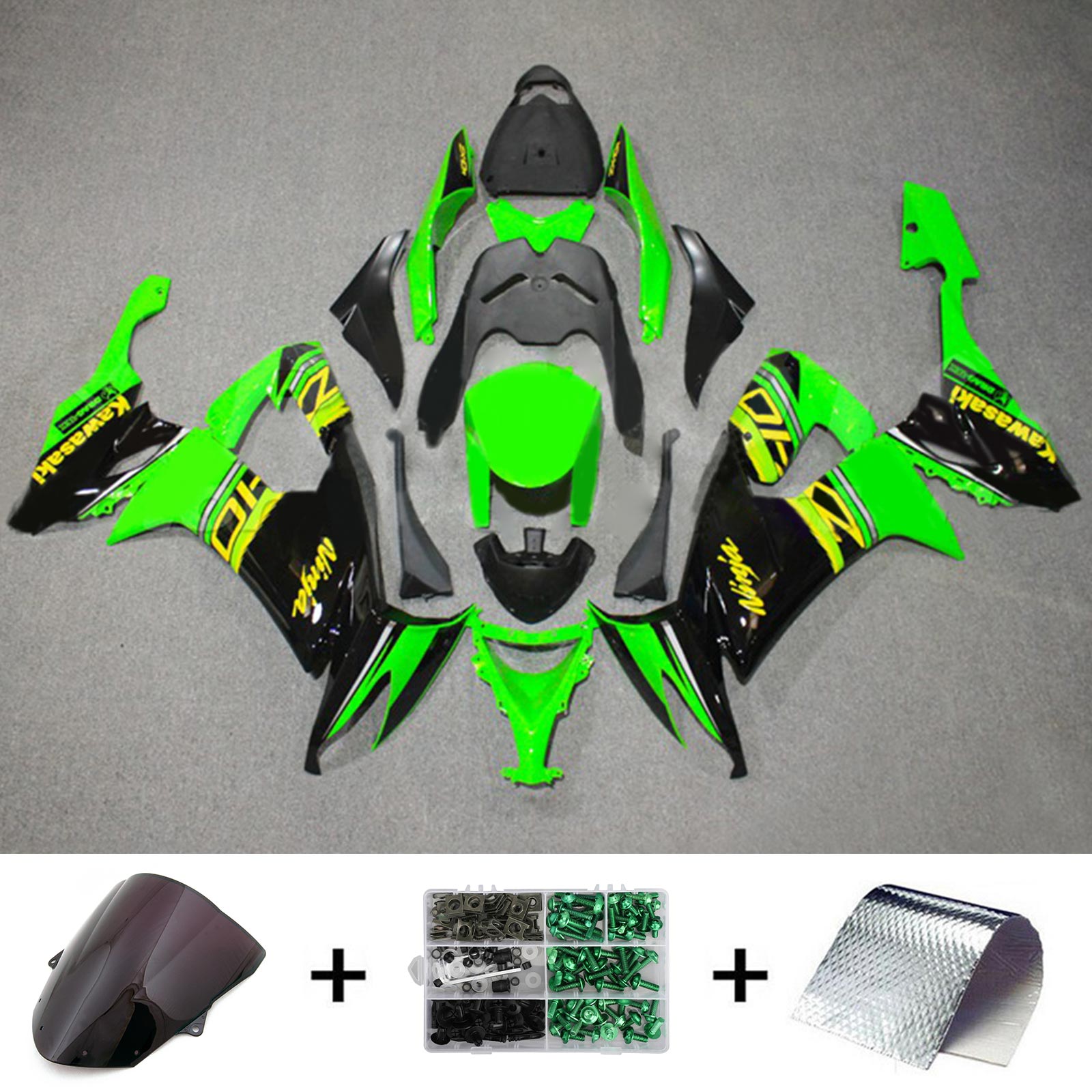 2008-2010 Kawasaki ZX10R Injeksjon Fairing Kit Bodywork Plastic ABS#140
