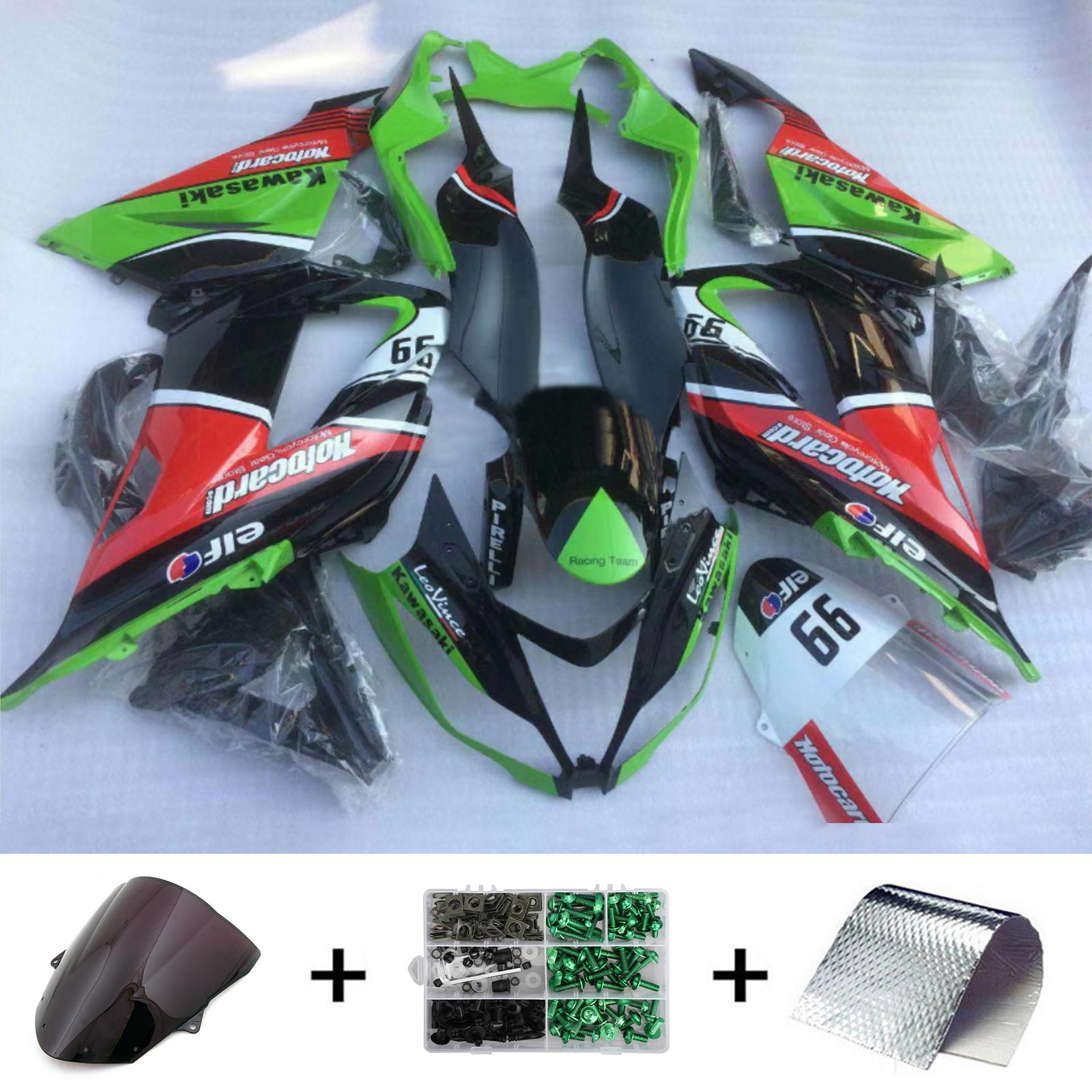 2013-2018 KAWASAKI ZX6R 636 Kit de carénage Bodywork Plastic Abs