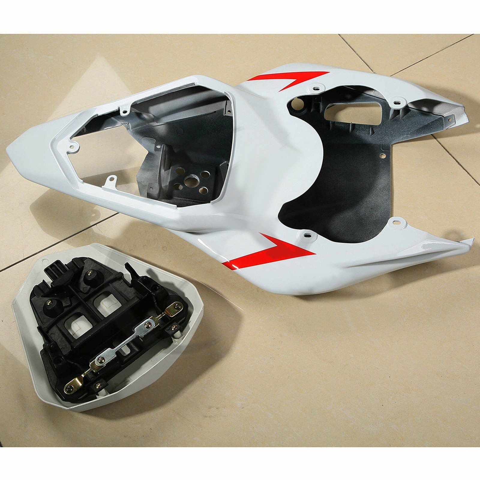 2006-2007 Yamaha YZF R6 YZF-R6 Red White Abs Faining Bodily Set #24