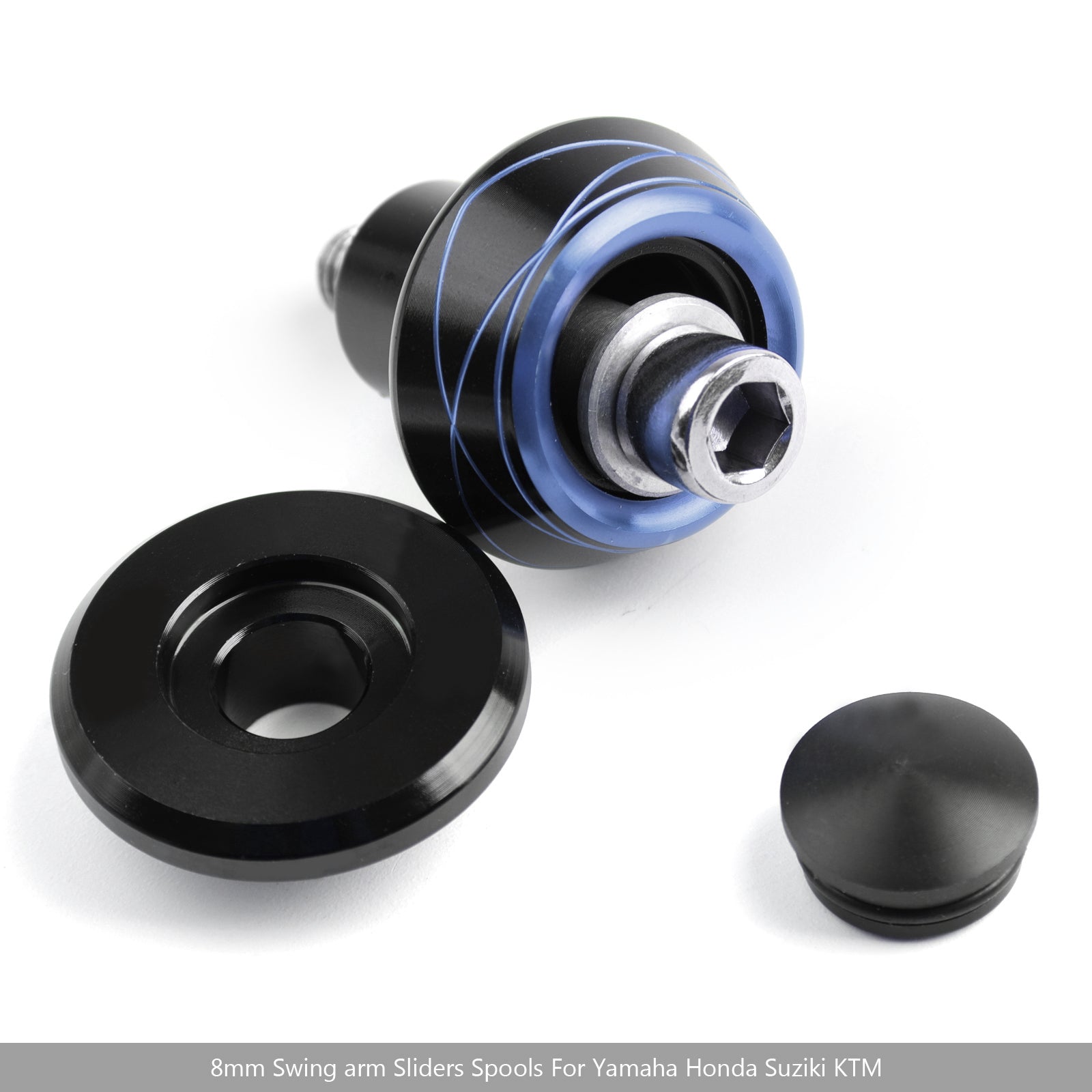 1Pair 8mm Moto CNC Swingarm Swing Arm Spools Spool Sliders för Suzuki Honda