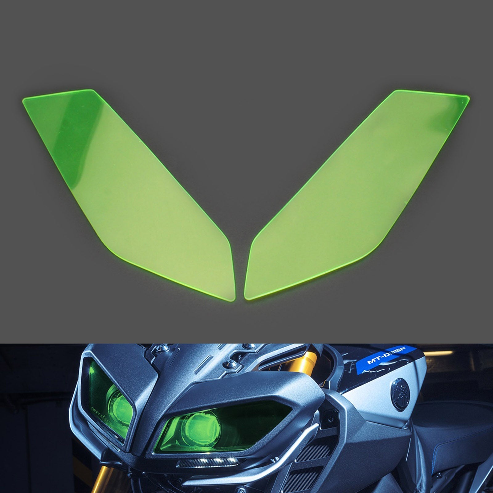Protector de lente de faro delantero apto para Yamaha Mt-09 Mt 09 2017-2021 humo genérico