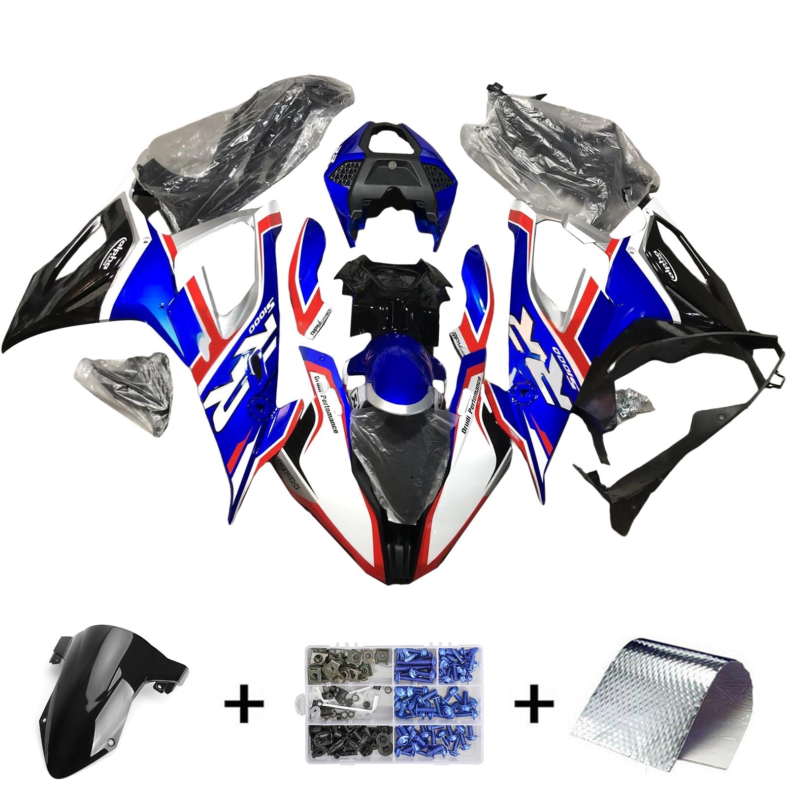 2019-2022 BMW M1000RR S1000RR KIT FAIRING BOSTWORD PLAST ABS