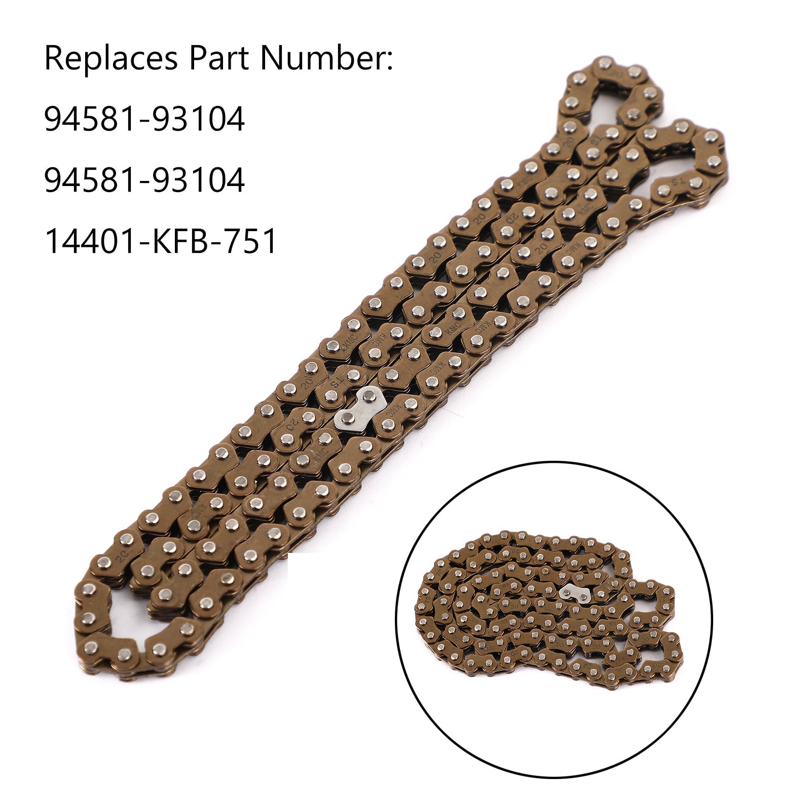 Areyourshop Timing Chain for Yamaha YFM 25R CRF 230 FTR 223 SH300 SH300R NSS 250 NSS 300