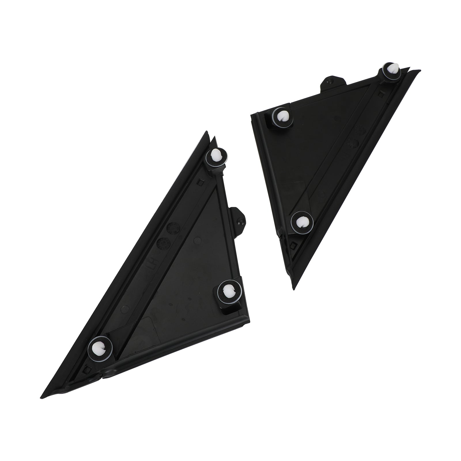 Negro brillante izquierda & Molduras de cubierta de bandera para espejo retrovisor derecho para Fiat 500 2012-2017 (genérico)