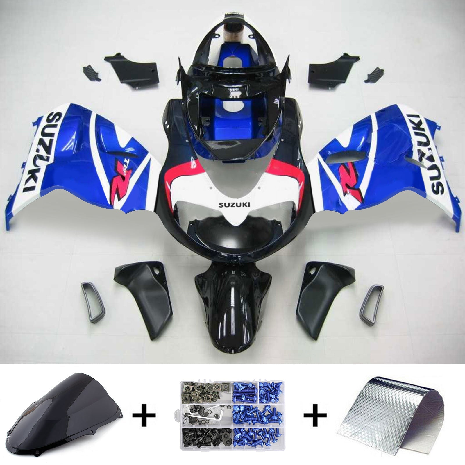 1998-2003 Suzuki TL1000R Amotopart Injeksjon Fairing Kit Bodywork Plast Abs #102