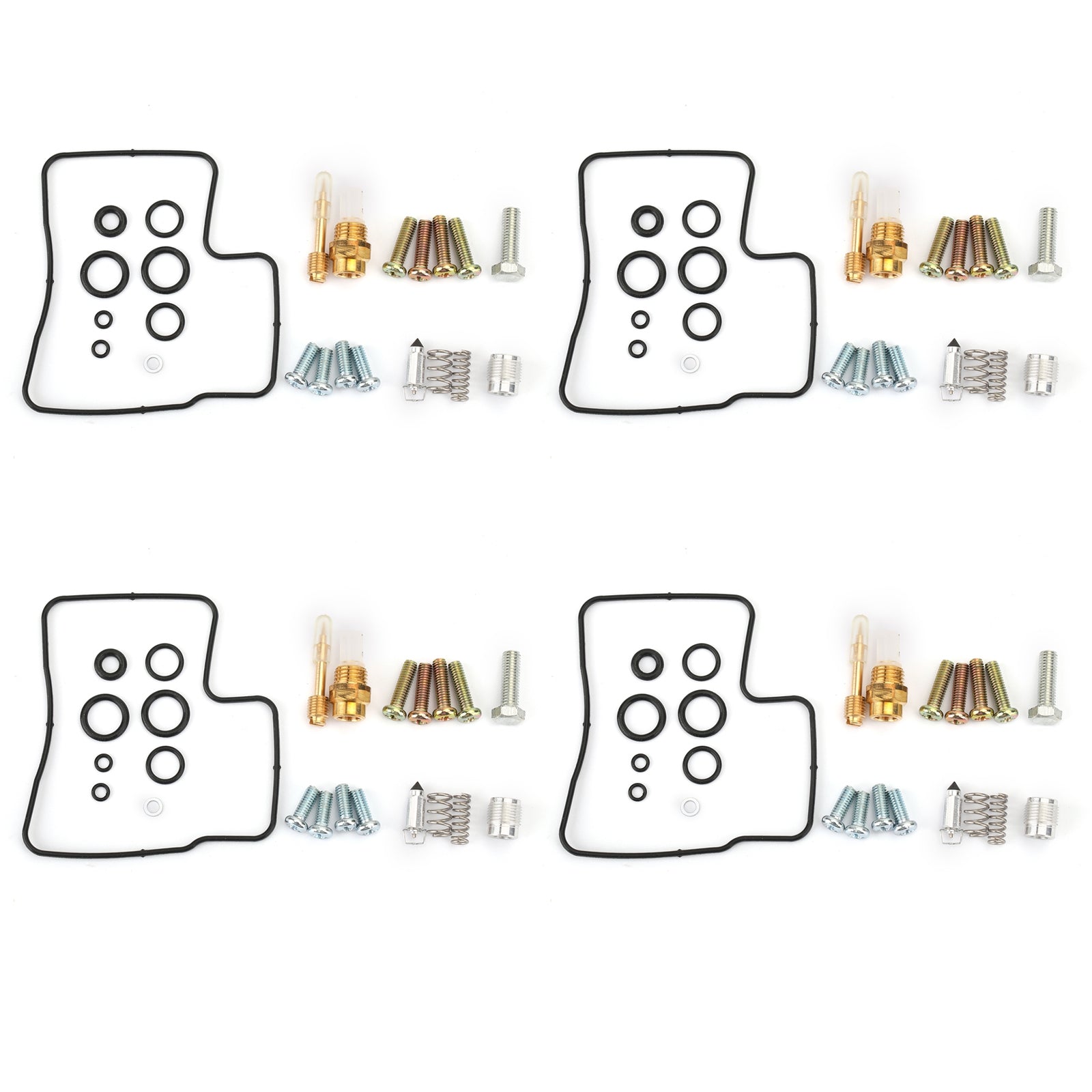 4x förgasare kolhydratreparation ombyggnadssats för Honda VF700C VF700F VF750F Ersätt 18-2432 generisk