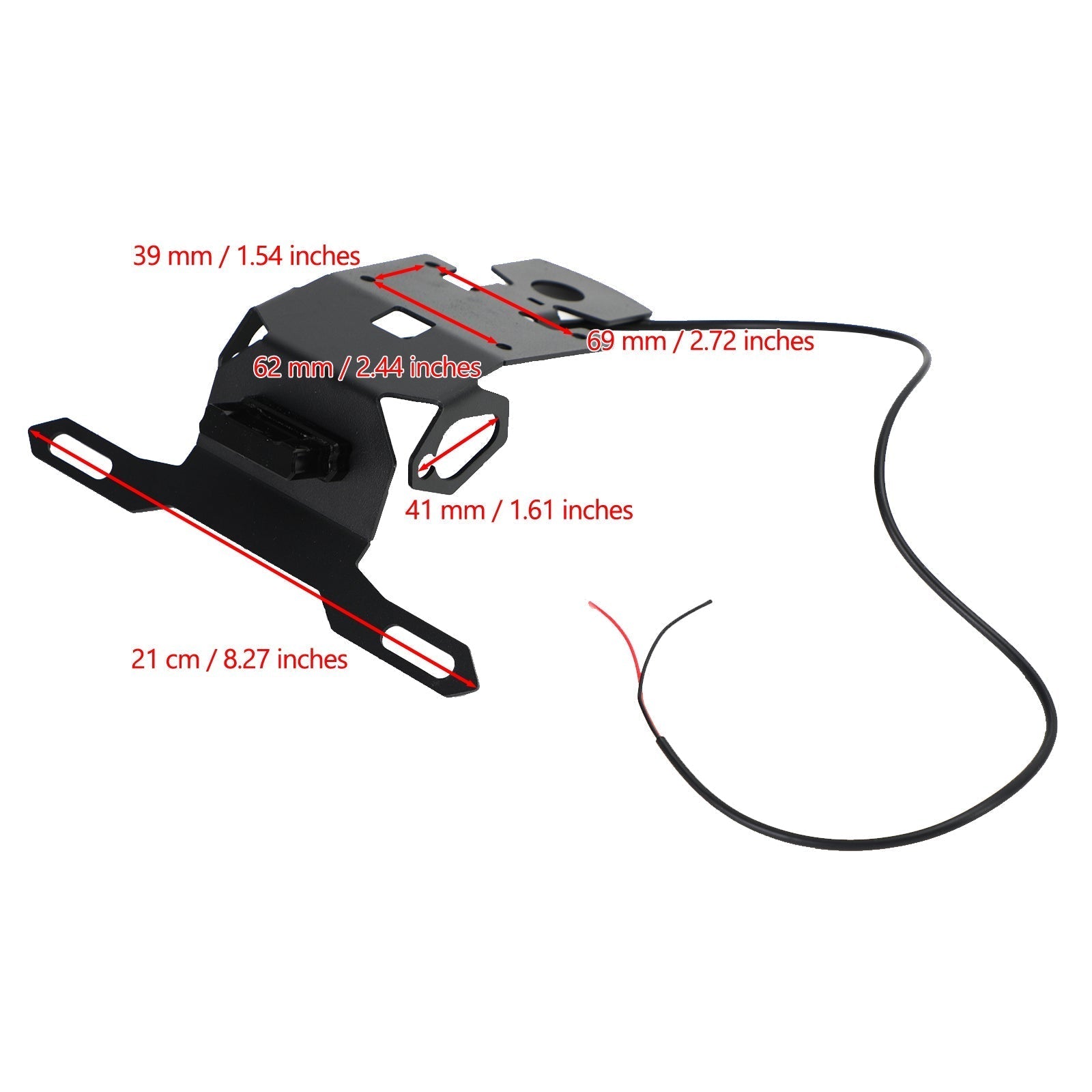 Support de cadre de support de plaque d'immatriculation adapté pour Yamaha MT15 MT-15 2019 – 2021