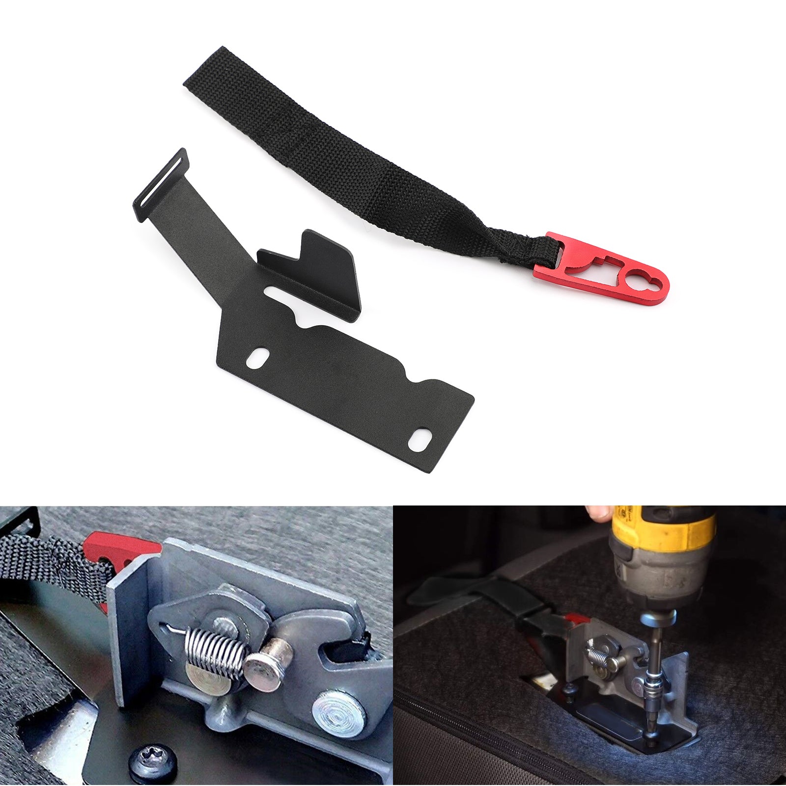 Ford Super Crew F-150 2009-2018 1PC BAGE SEAT Release Kit Red Strap
