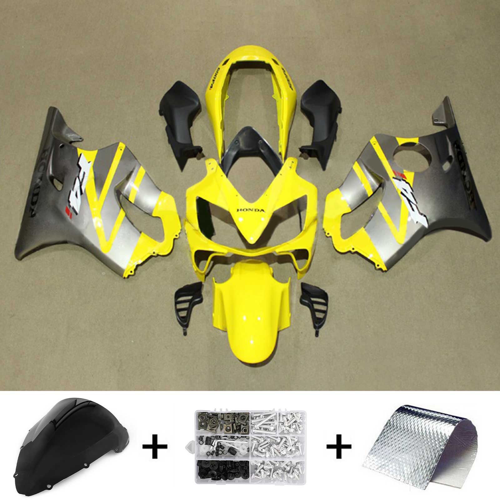 2004-2007 Honda CBR600 F4i Kit de carenado de inyección Carrocería Plástico ABS#135