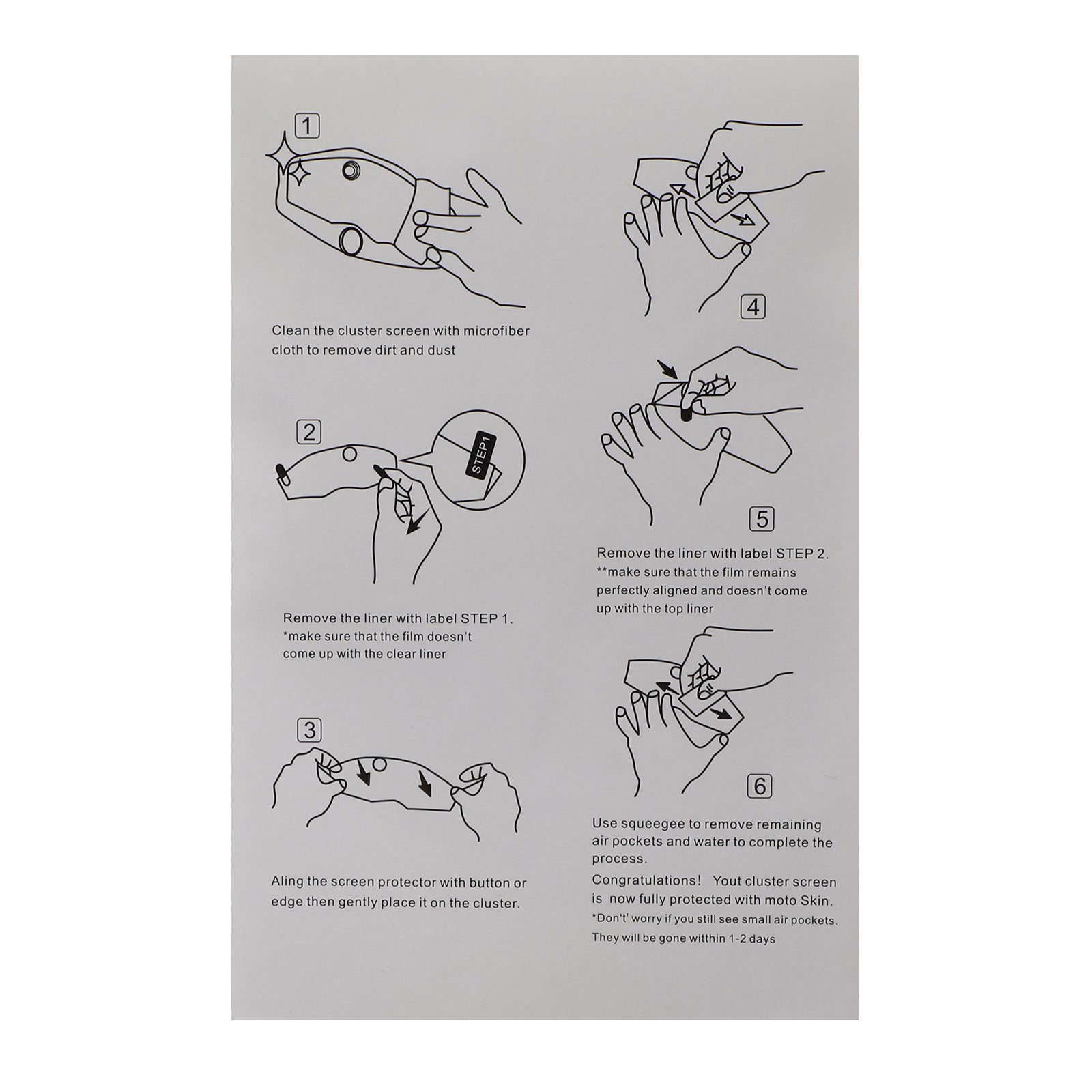 Dashboard Screen Protector mycket transparent passform för Vespa Primavera 150 125