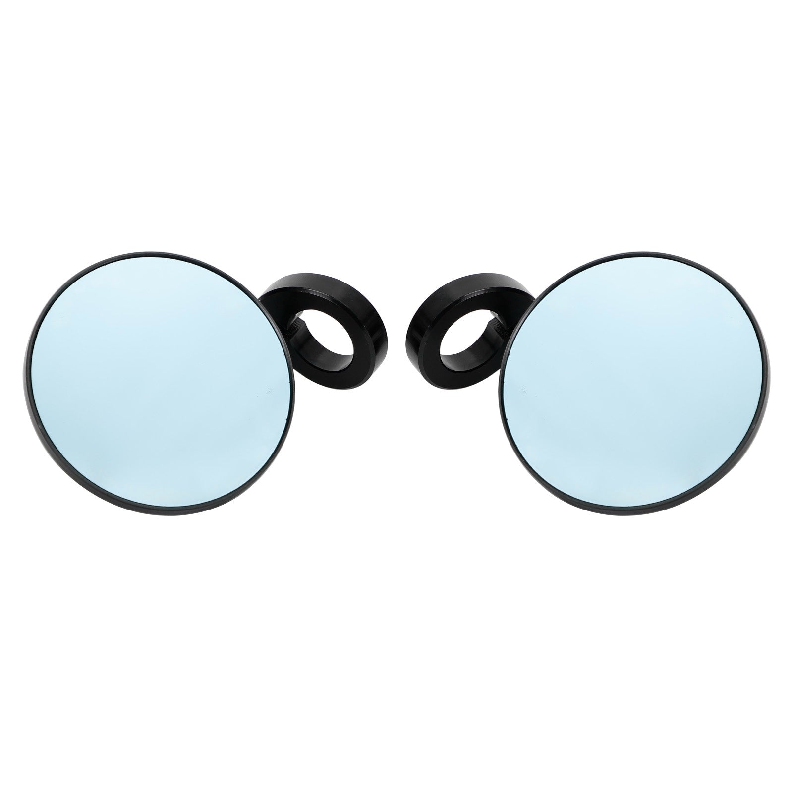 Aluminium stuuruiteindespiegel 7/8"-1" Zwarte korte arm BAR-uiteinde 3" Ronde spiegels Generiek