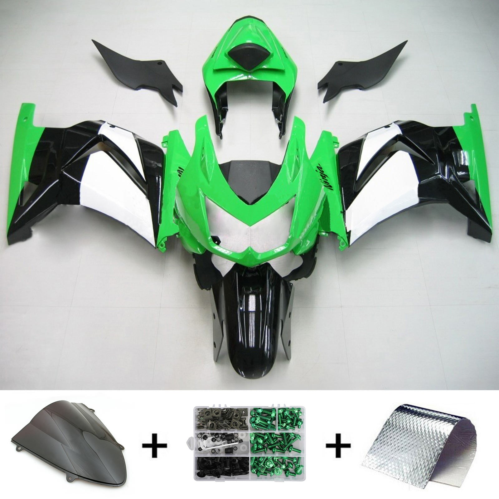 2008-2012 Kawasaki EX250/NINJA250 injektionsmässa kit Bodywork Plastic ABS