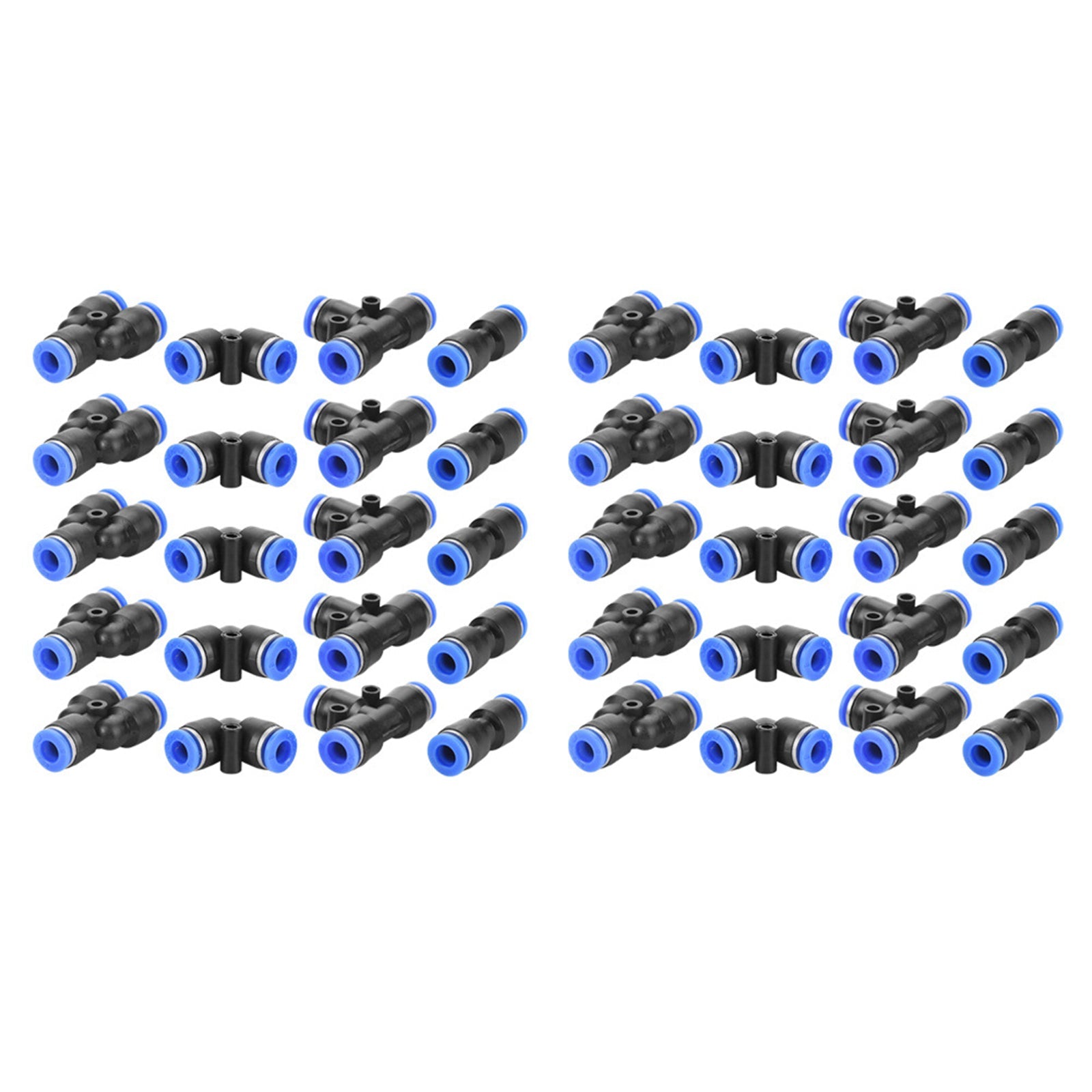 40 stuks snel 6 mm OD 1/4" Kunststof pneumatische drukconnector luchtleidingkoppelingen