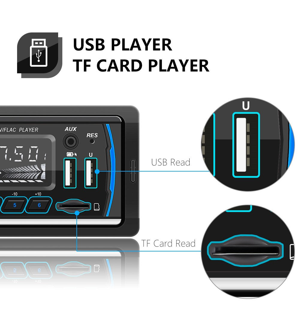 Rádio de carro estéreo 1din bluetooth fm player de música dab/mp3/usb/aux in-dash