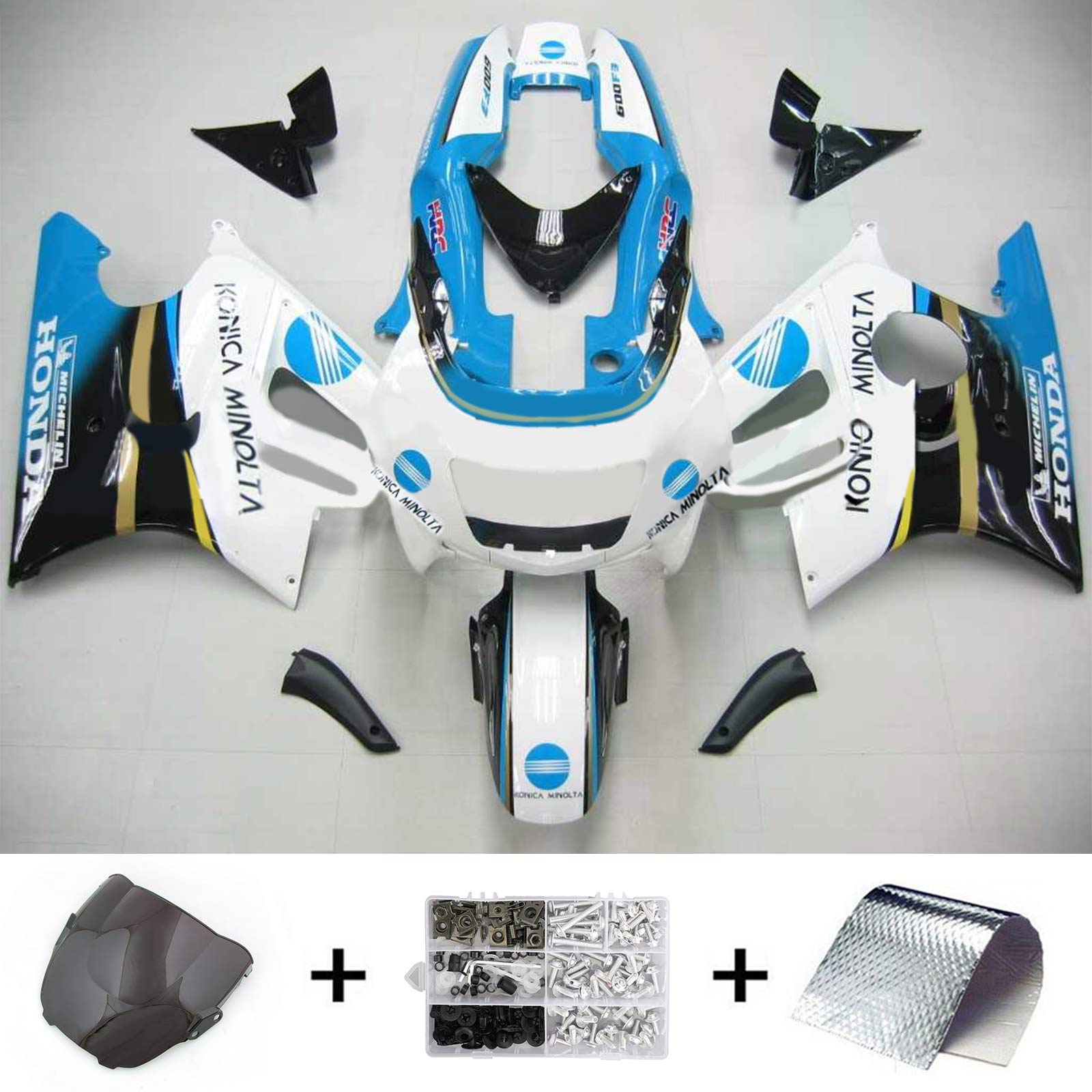 1997-1998 Honda CBR600 F3 Amotopart Kit de carenado de inyección Carrocería Plástico ABS # 103