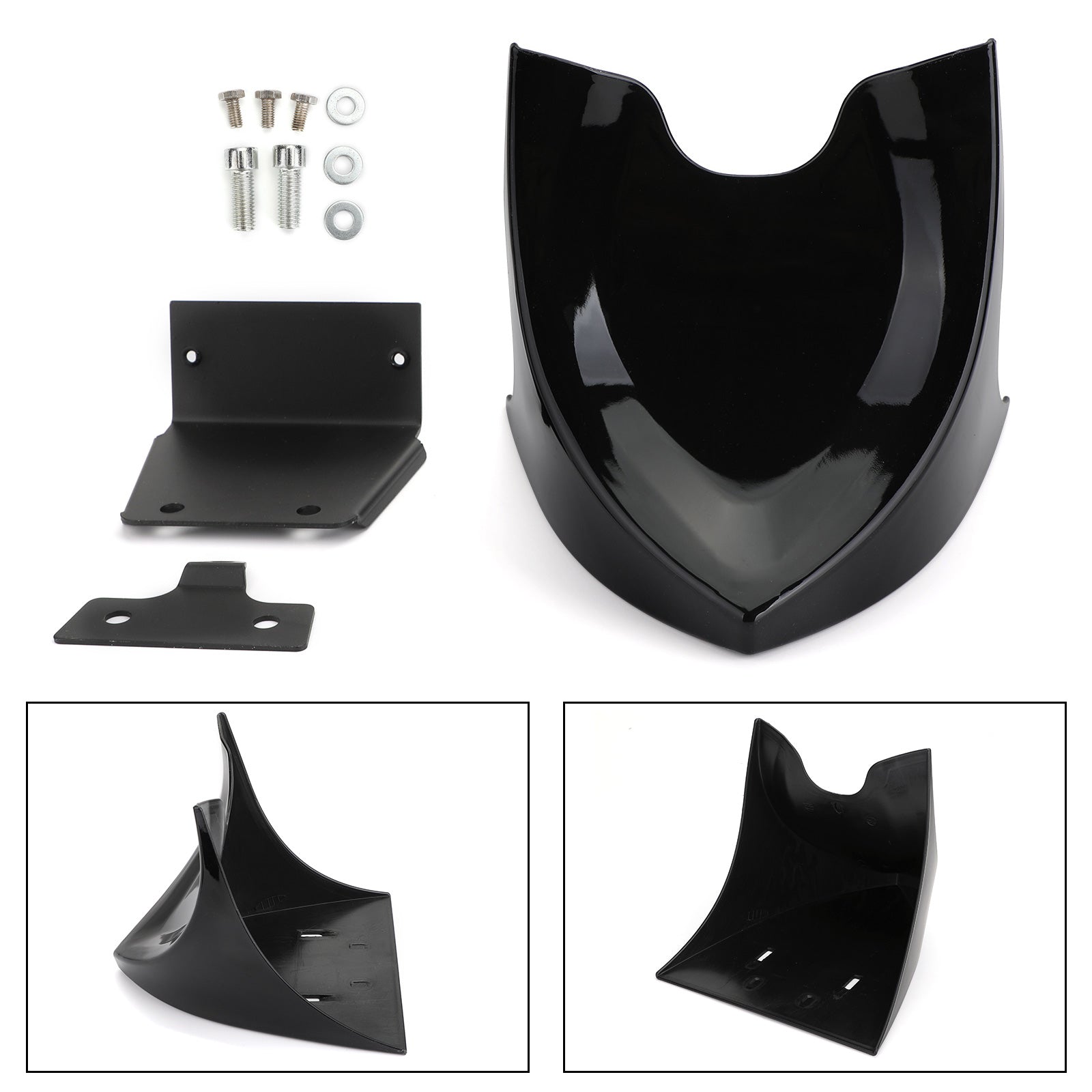 Front Chin Spoiler Air Dam Fairing for 04-19 Sportster XL883 XL1200 48 72 MBlack Generic