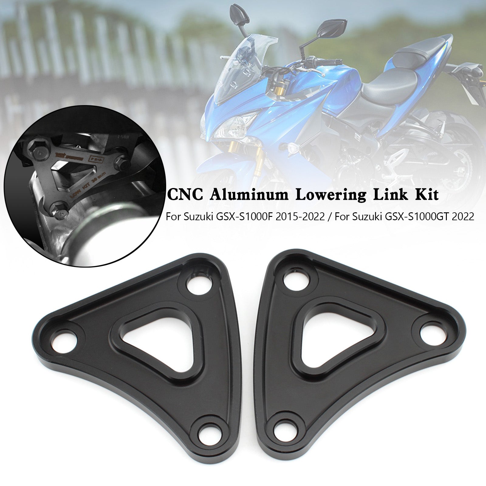 Kit de enlace de descenso de aluminio CNC de 20 mm 2015-2022 Suzuki GSX-S1000 GSXS1000