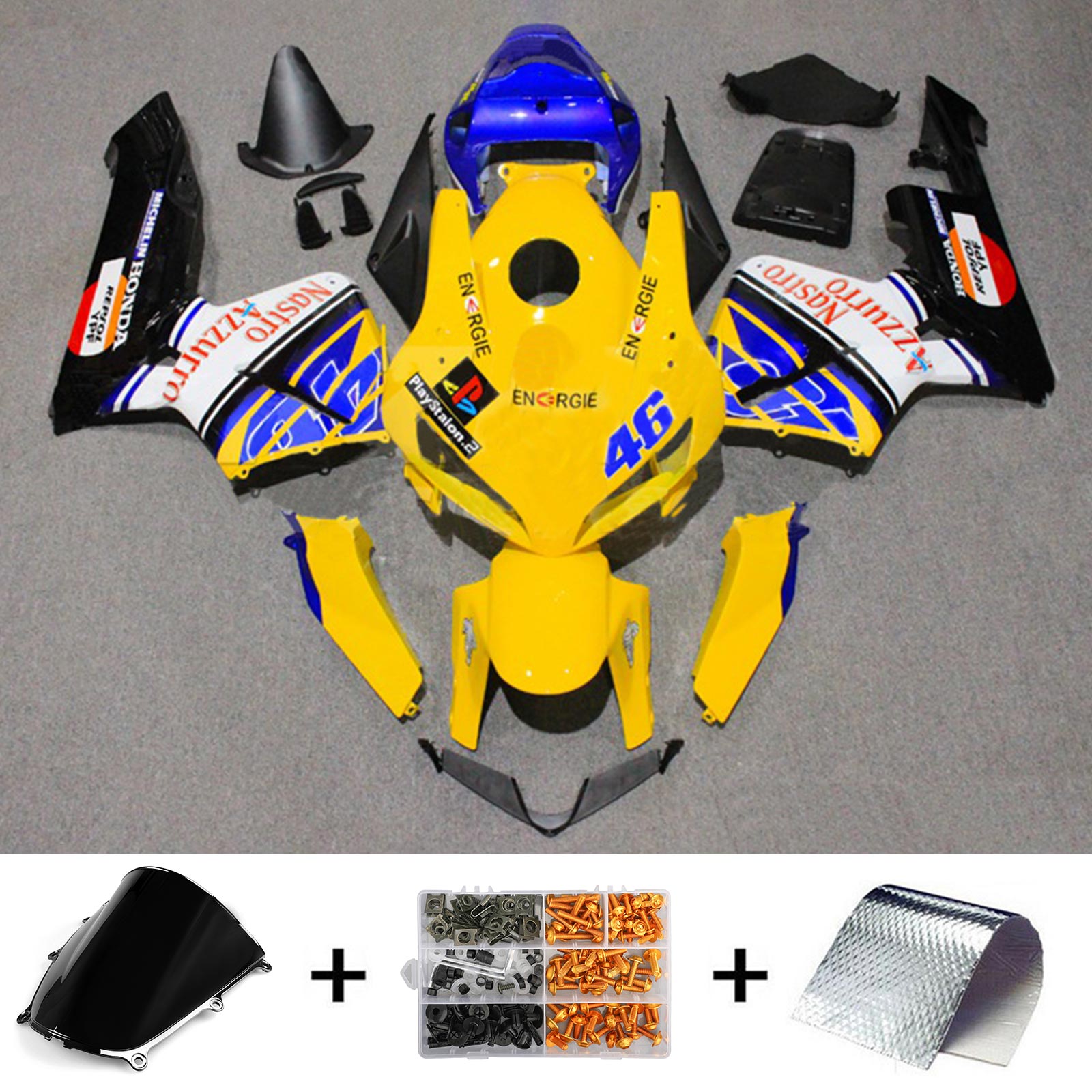 2005-2006 Honda CBR600RR F5 Kit de carénage Kit de carrosserie en plastique Abs