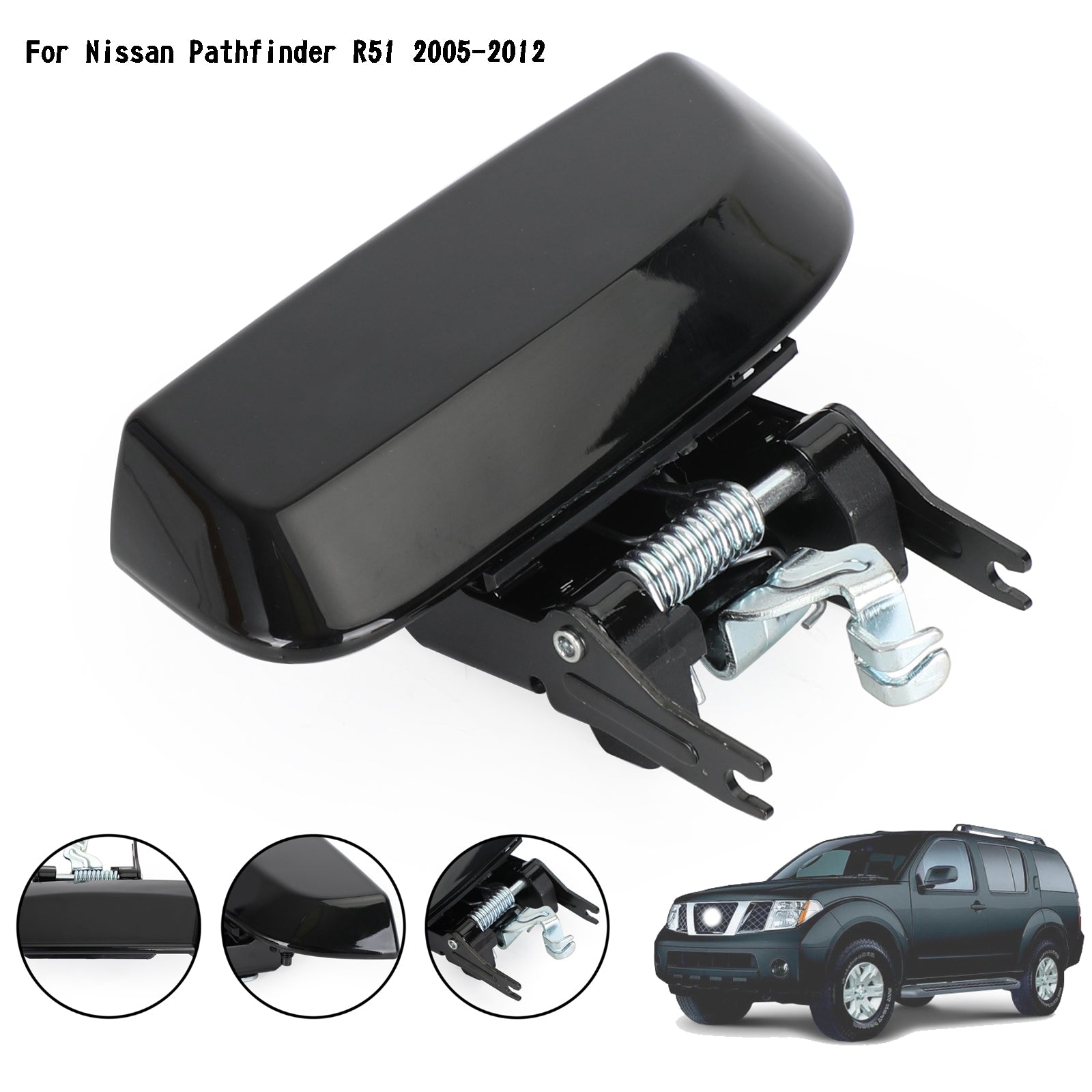 Traseira esquerda+alça da porta externa do passageiro direito para Nissan Pathfinder R51 2005-2012 Genérico