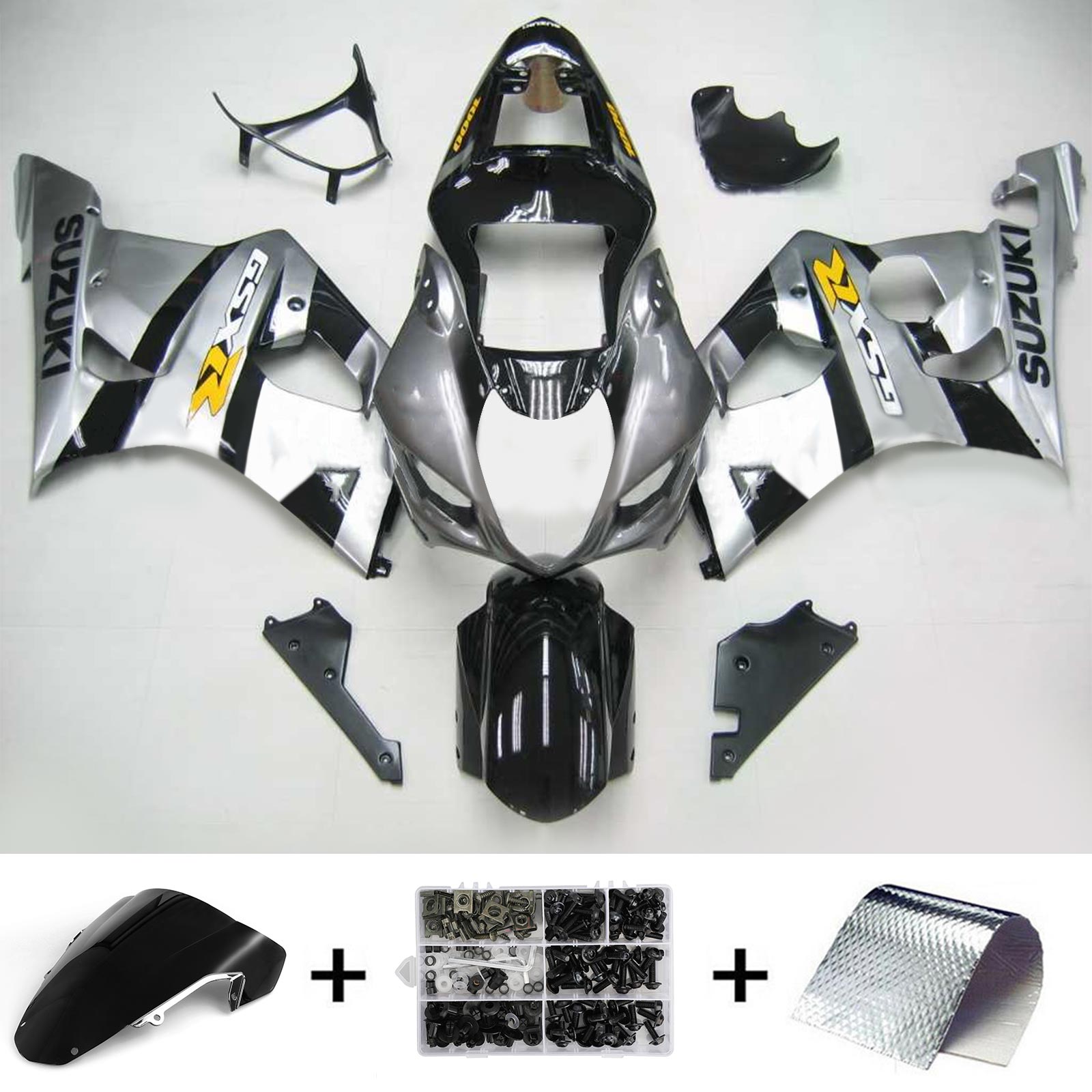 2003-2004 Suzuki GSXR1000 K3 Kit de carénage injection AMOTOPART BORDSWORD PLASTIQUE ABS # 101