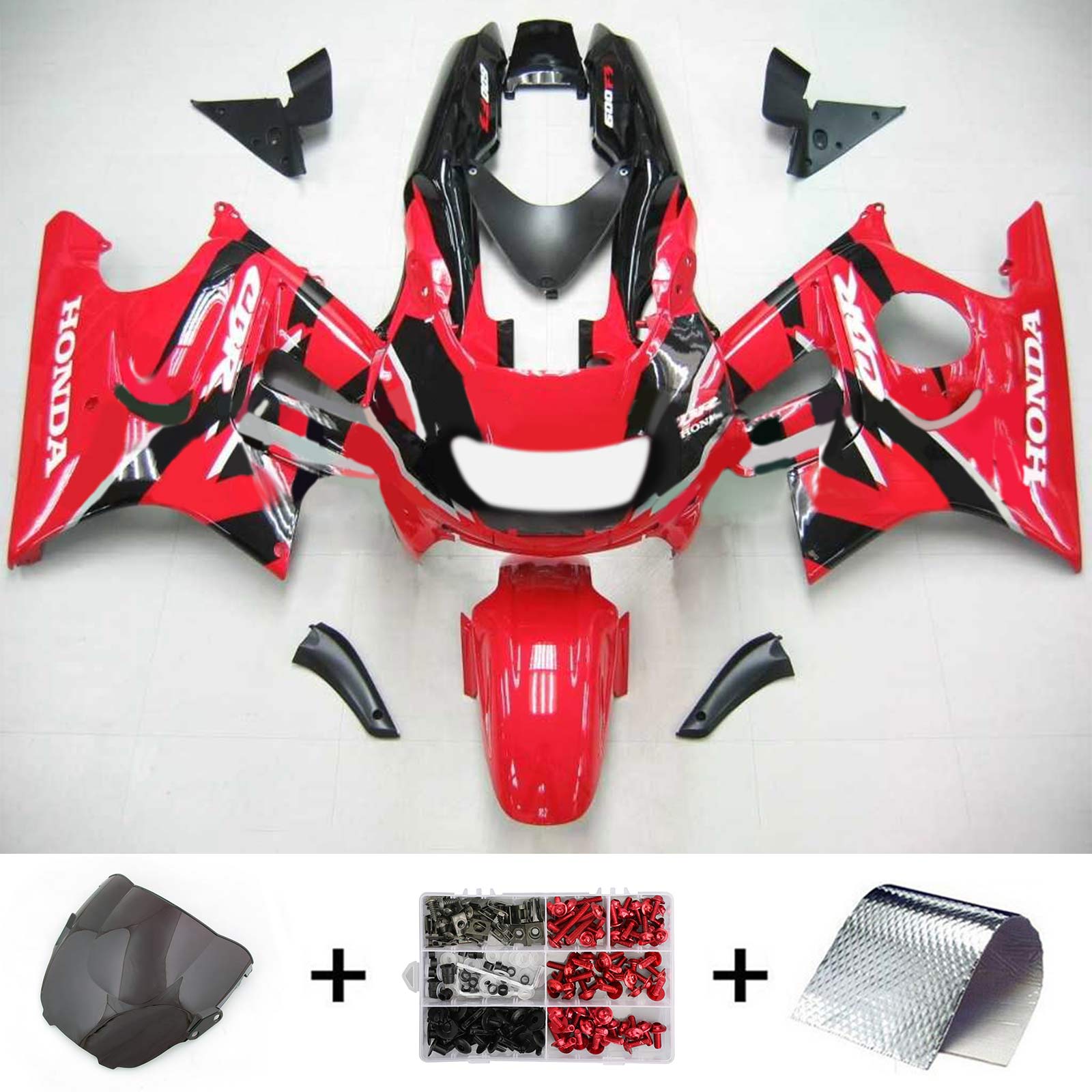 1997-1998 Honda CBR600 F3 Amotopart Kit de carénage d'injection carrosserie plastique ABS #102