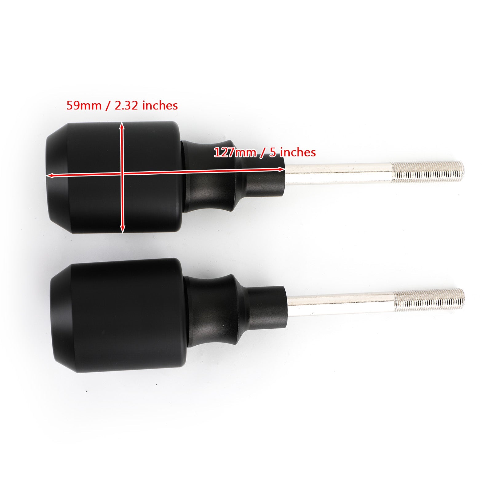 Zwarte anti-crash frame sliders beschermer geschikt voor Yamaha MT07 FZ07 2013-2021 generiek
