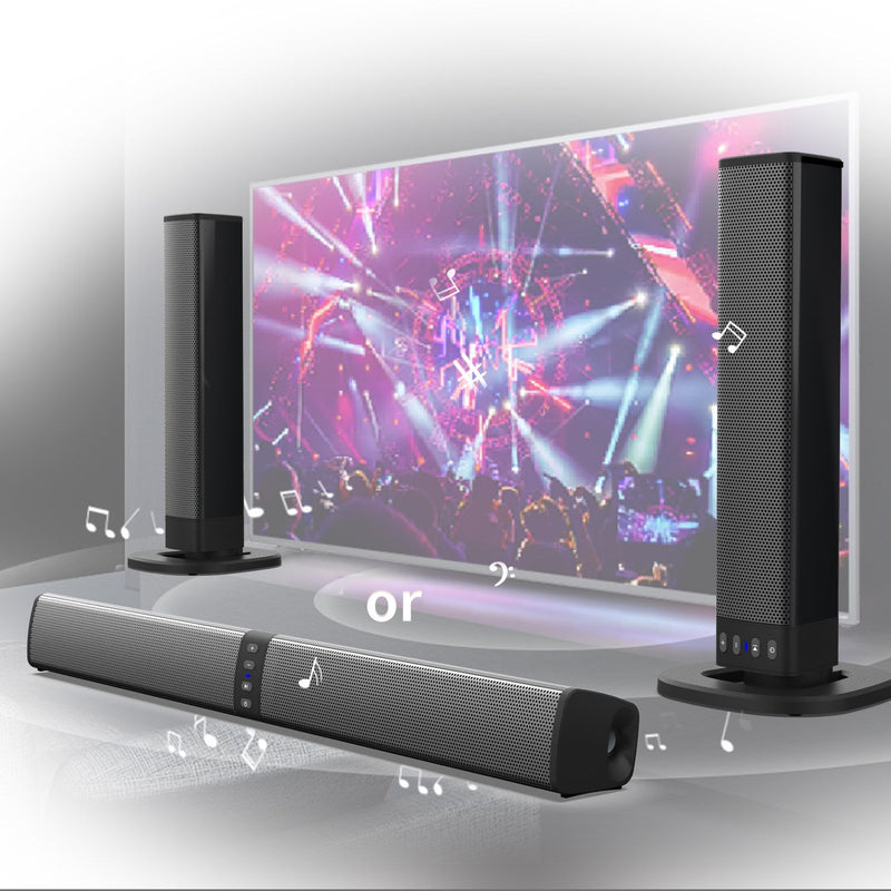 BT Surround Sound Bar Wireless Subwoofer TV Home Theater&Remote Speaker System