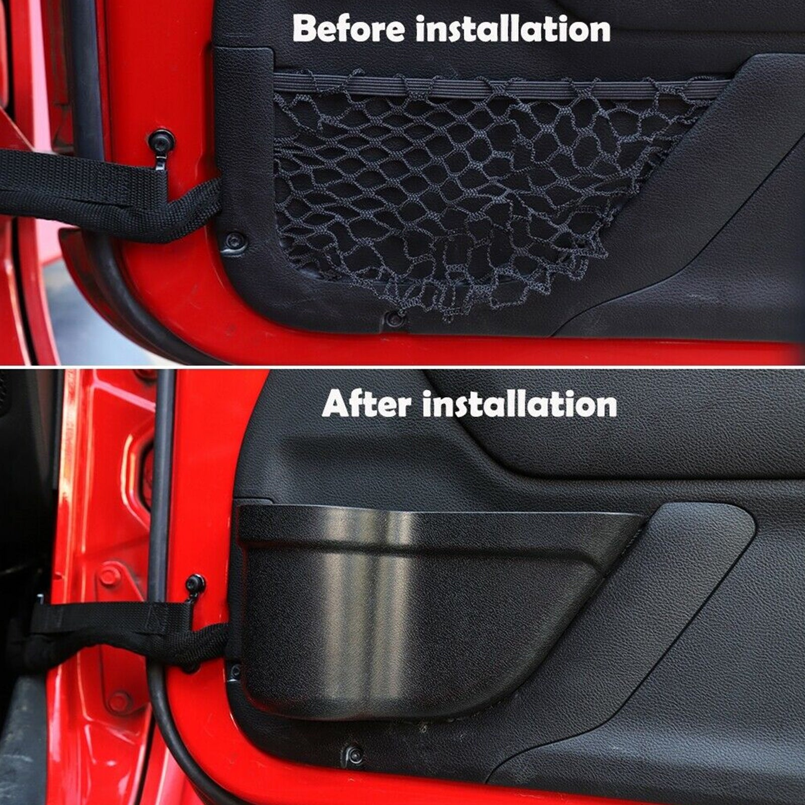 2011-2017 Wrangler JK Fram & Bakdörrnätficka Förvaringsbox Generisk