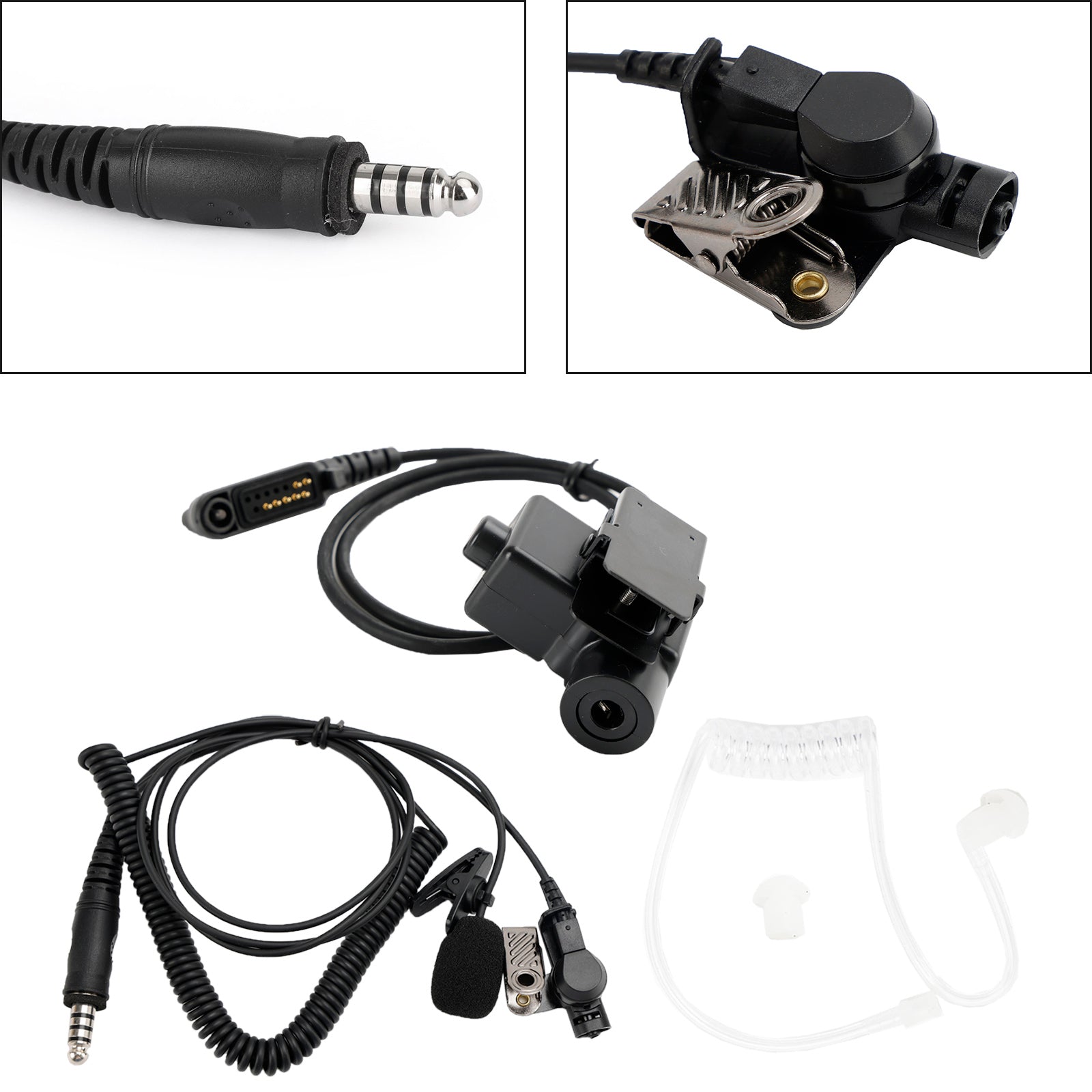 För HYT PD680 PD685 X1E X1P 6-stift PTT 7.1-A3 Transparent rörhuvud med MIC