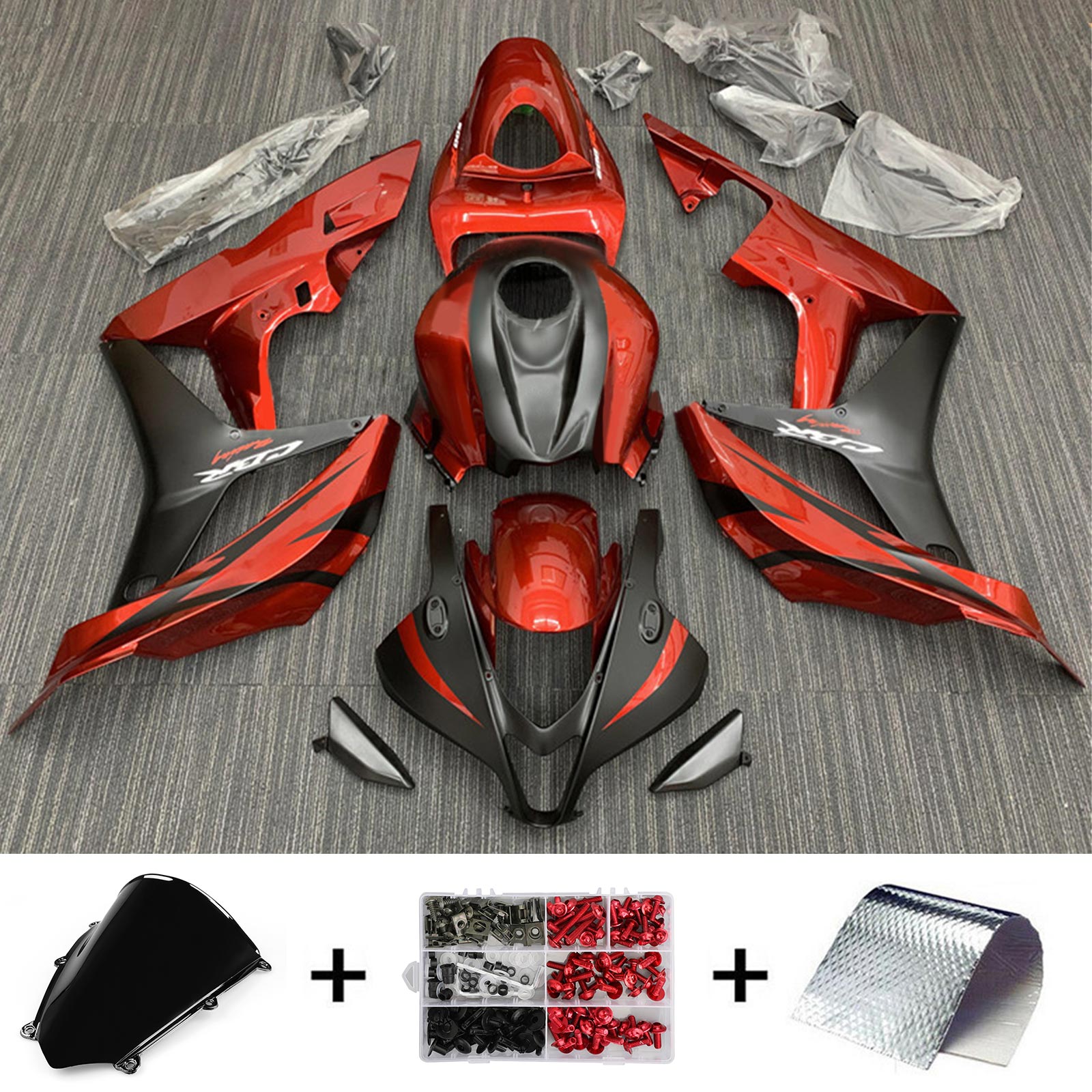 2007-2008 Honda CBR600RR F5 Kit de carénage carrosserie plastique ABS