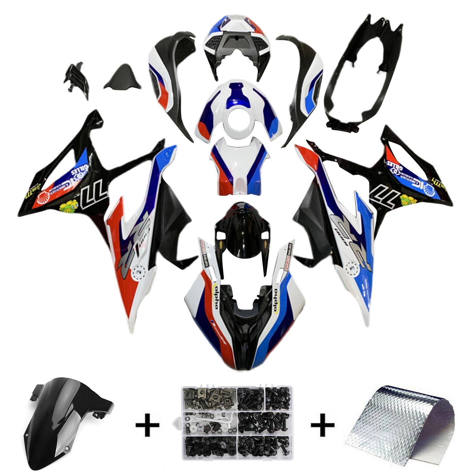 2019-2022 BMW M1000RR S1000RR KIT FAIRING BOSTWORD PLAST ABS