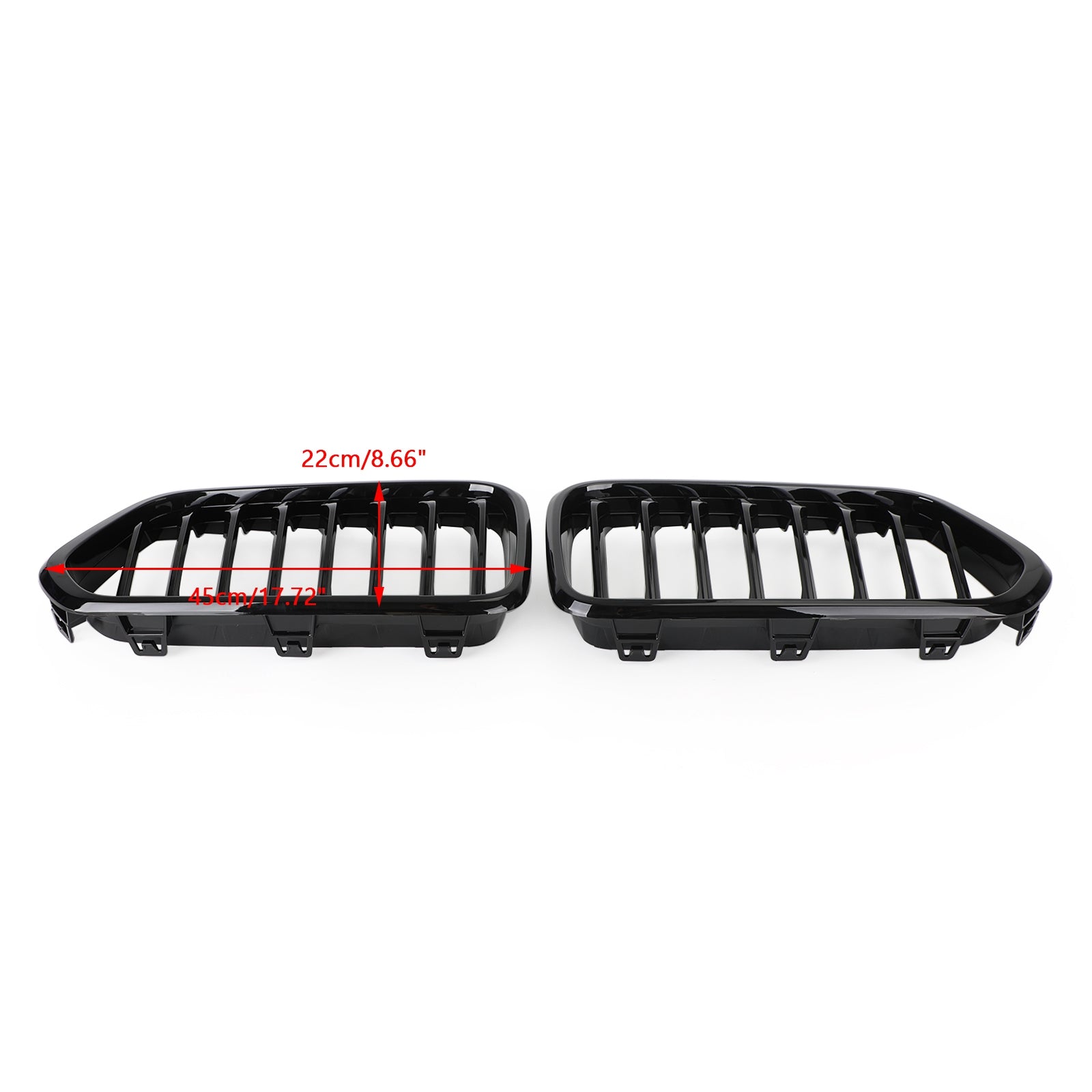 2018-2023 BMW X2 Series F39 Gloss Black Front Bumper Grille Grill 51712455246 51712455247 Generisk