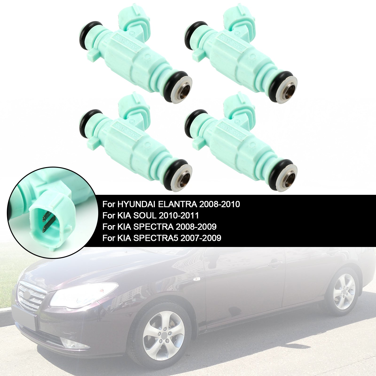 4pcs combustível injetor 35310-23800 fit hyundai Elantra 2008-2010 Fit Kia Soul