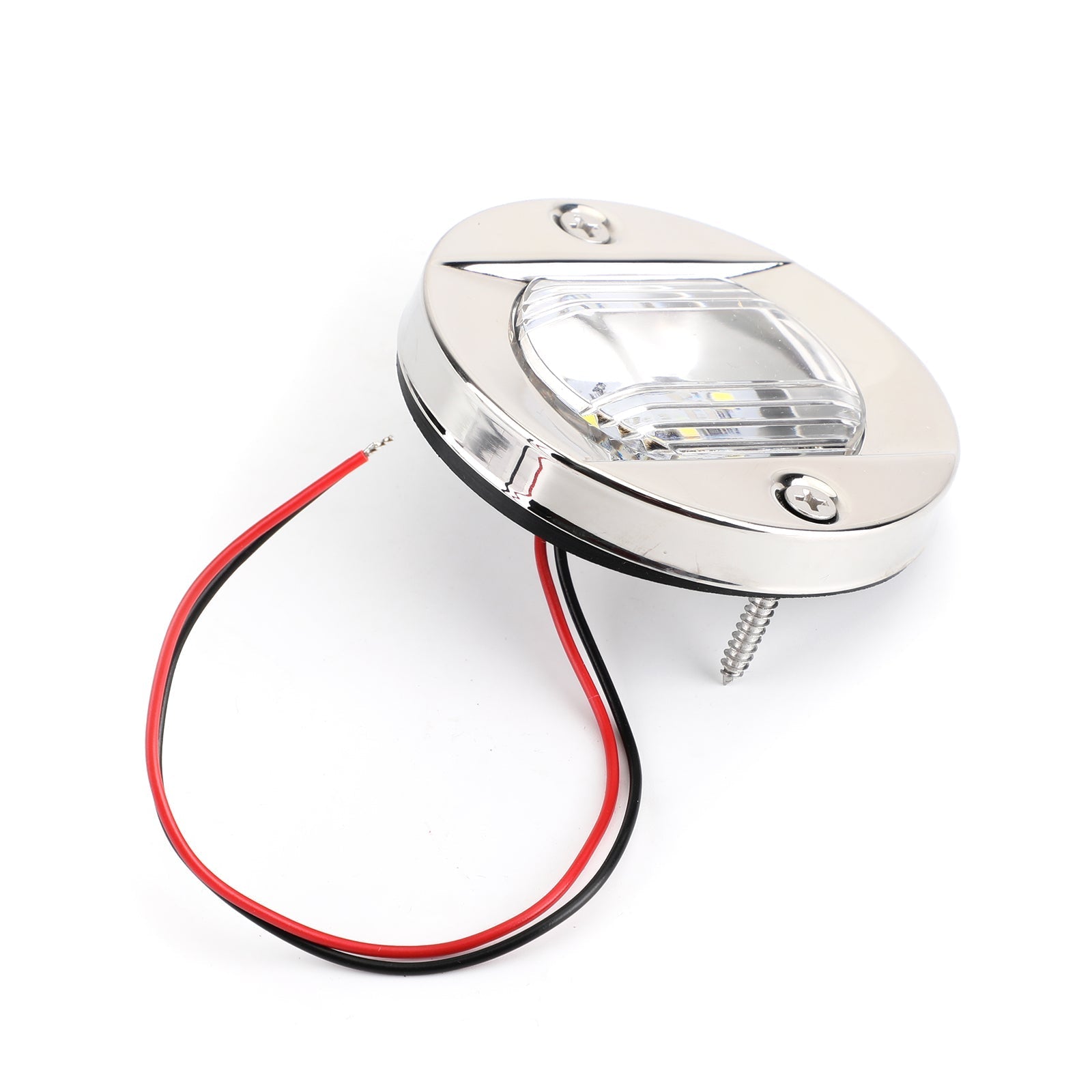 Marine Boat Yacht Transom Chrome Ancre Stern Light Blanc Round 2835-SMD 12V